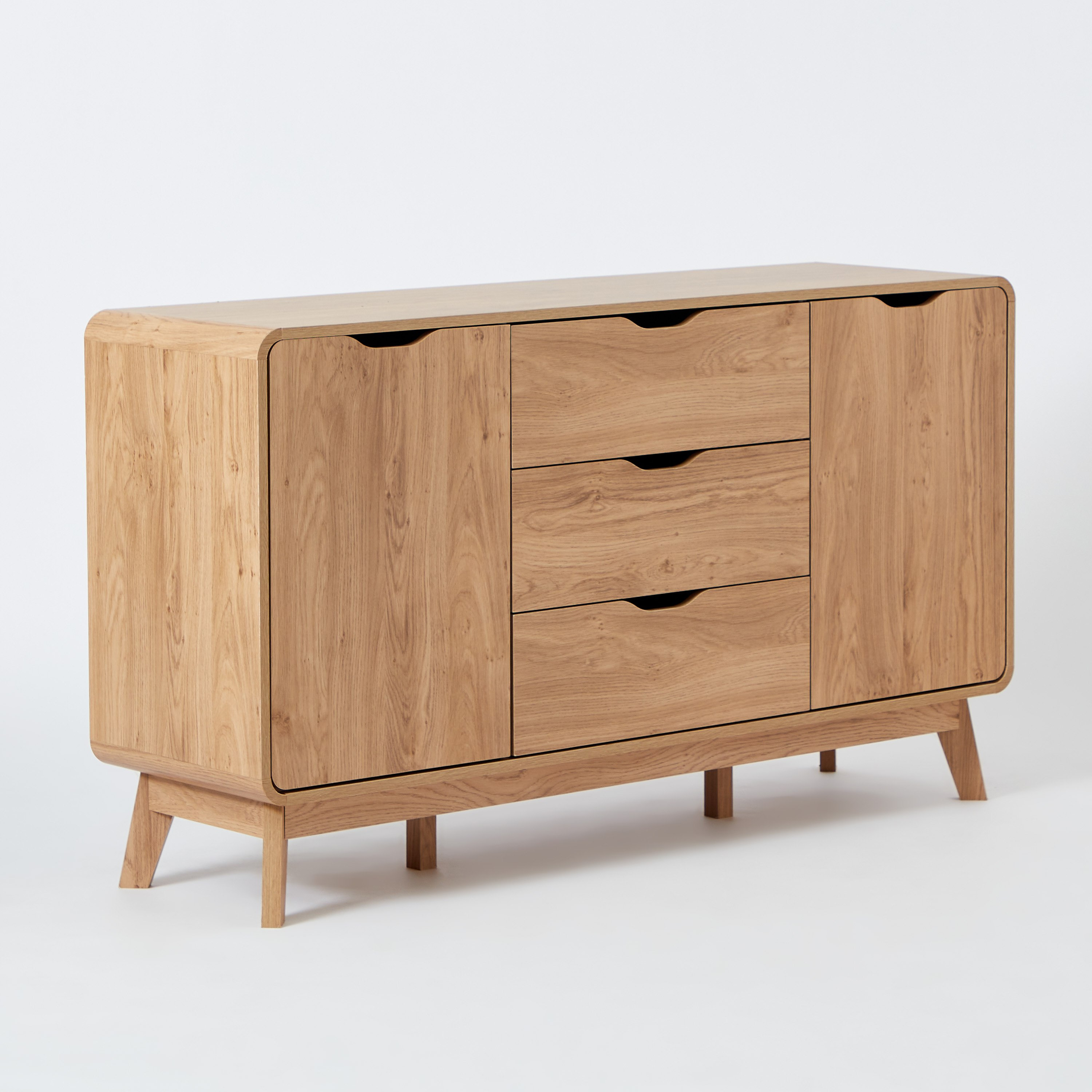 Wood sideboard deals with drawers