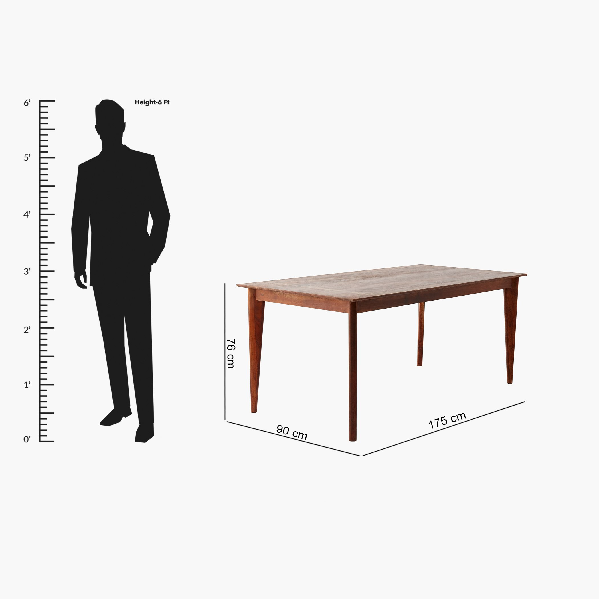 طاولة سفرة لـ6 مقاعد مطعمة بالنحاس - إيفورا لوكس من فيندرا -hbxdiningroom-diningtablesandsets-diningtables-sixseater-image-9
