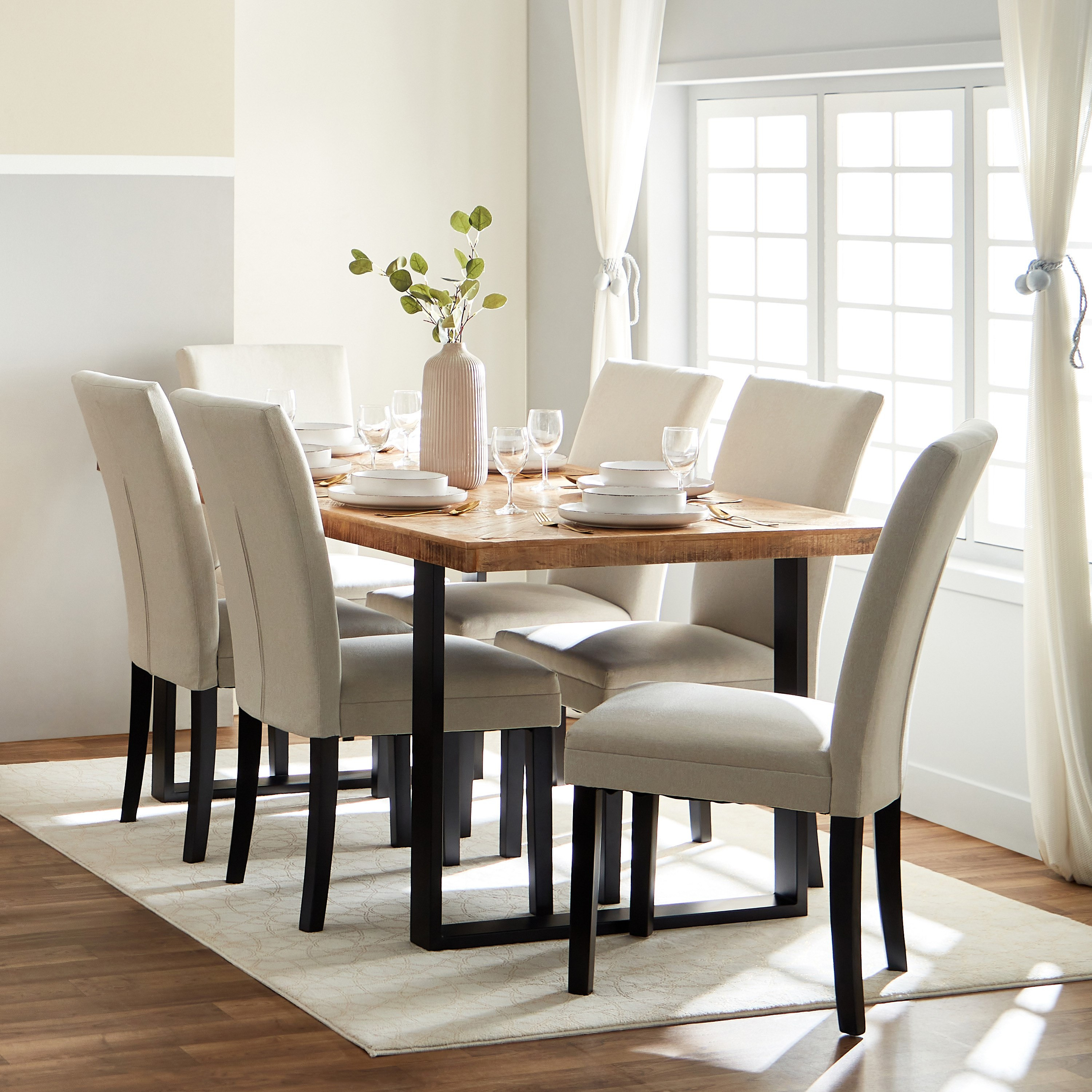 Cavon Florya 6-Seater Solid Wood Dining Table-hbxdiningroom-diningtablesandsets-diningtables-sixseater-image-6