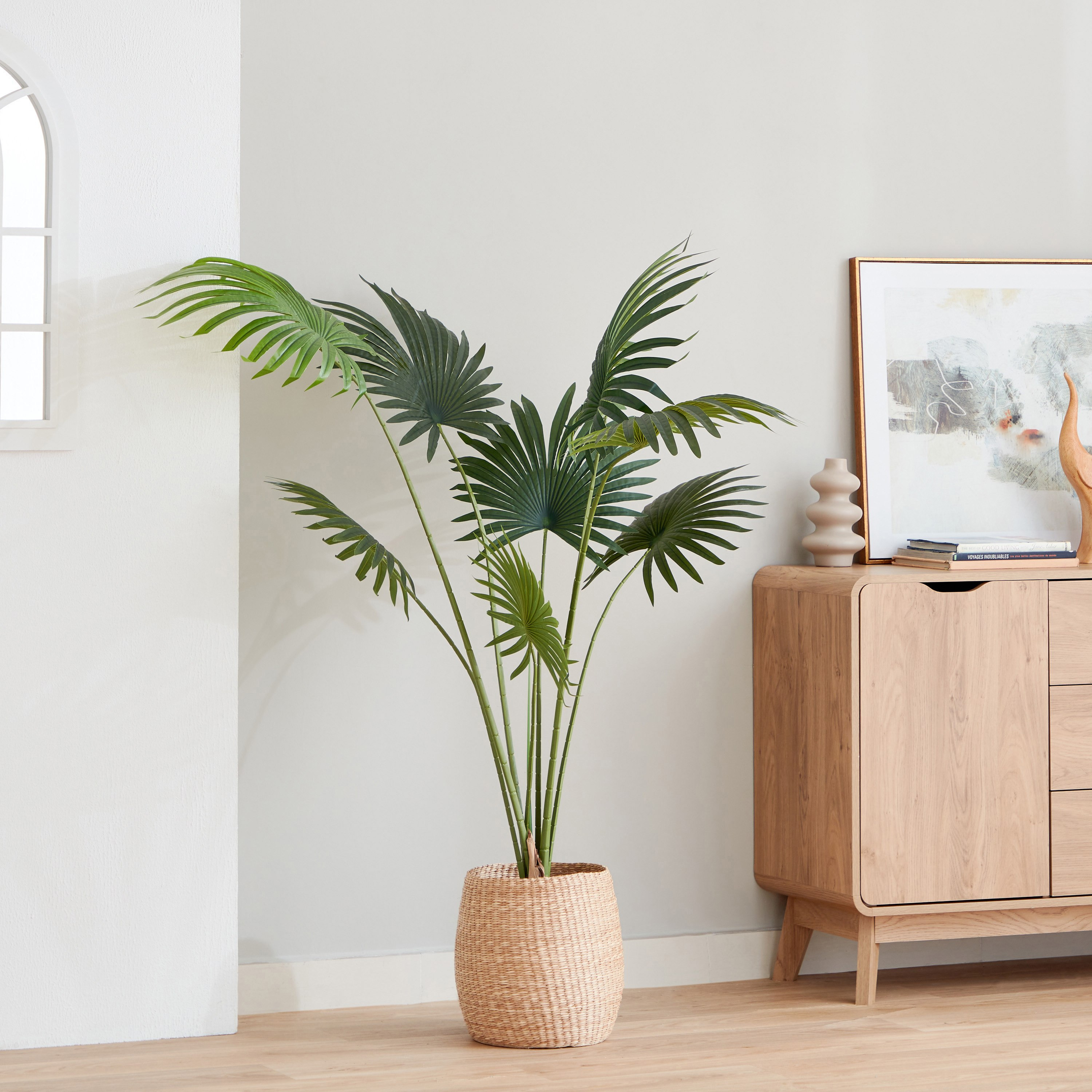 شجرة نخيل من تيودوارا - 160 سم-hbxdecorandfurnishings-homeaccessories-artificialflowersandplants-image-1