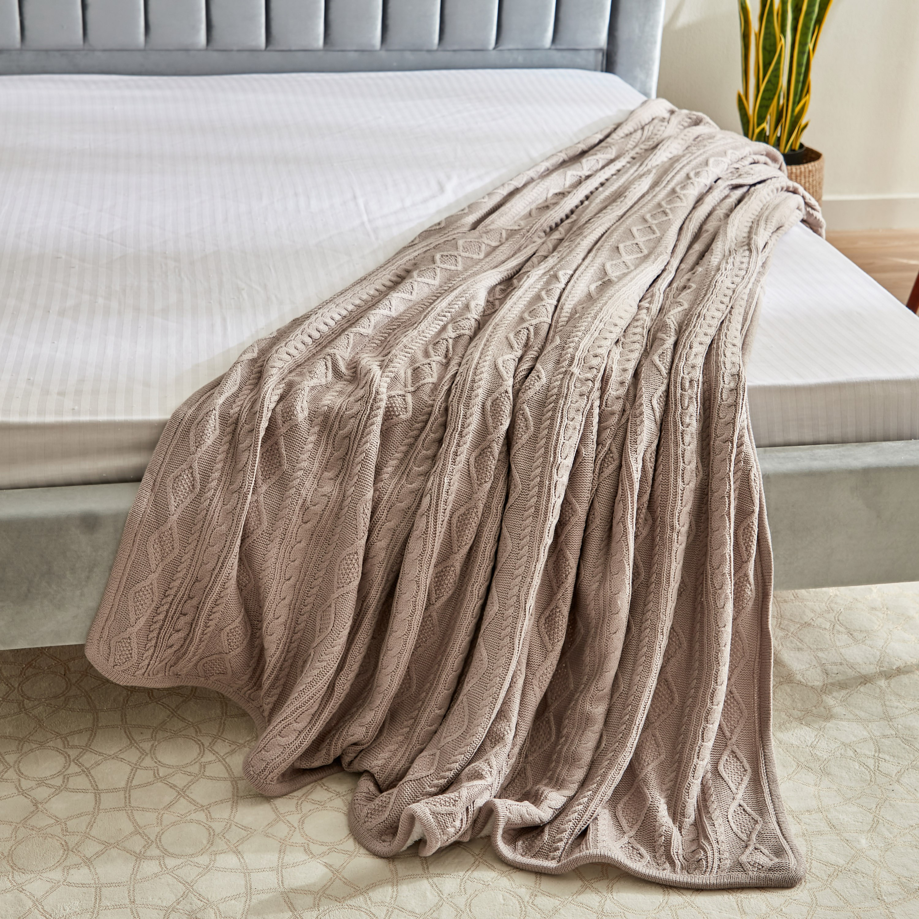 بطانية كينج محبوكة بطبقة مزدوجة من إنتارسيا - 210x230 سم-hbxhomeware-hbxbedroom-image-5