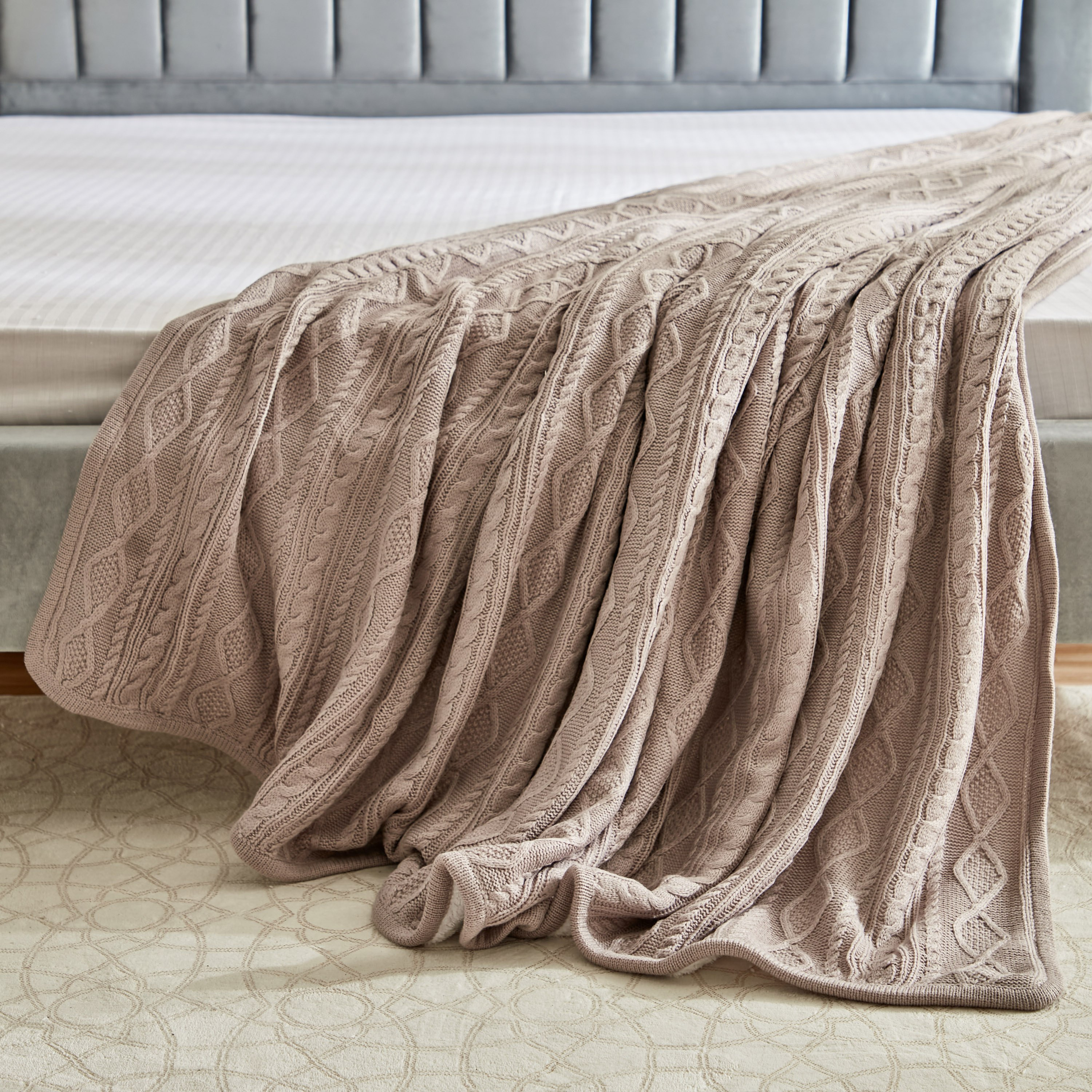 بطانية كينج محبوكة بطبقة مزدوجة من إنتارسيا - 210x230 سم-hbxhomeware-hbxbedroom-image-7