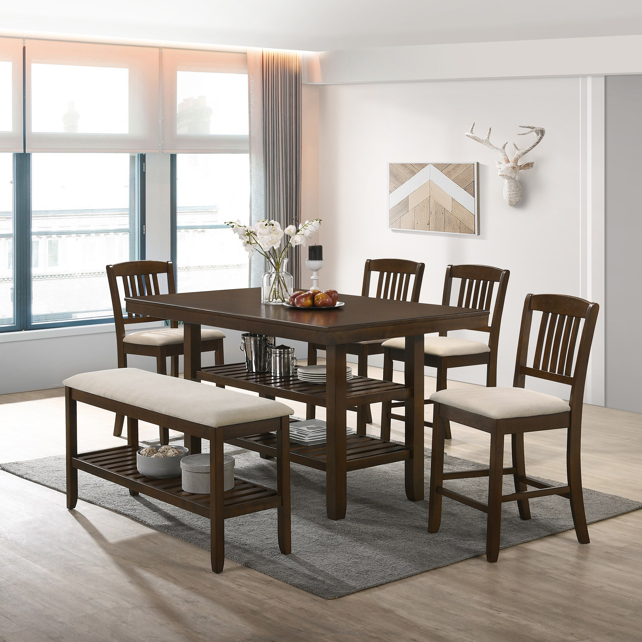 Buy Termont 6 Seater Dining Set with Bench Online in KSA Homebox