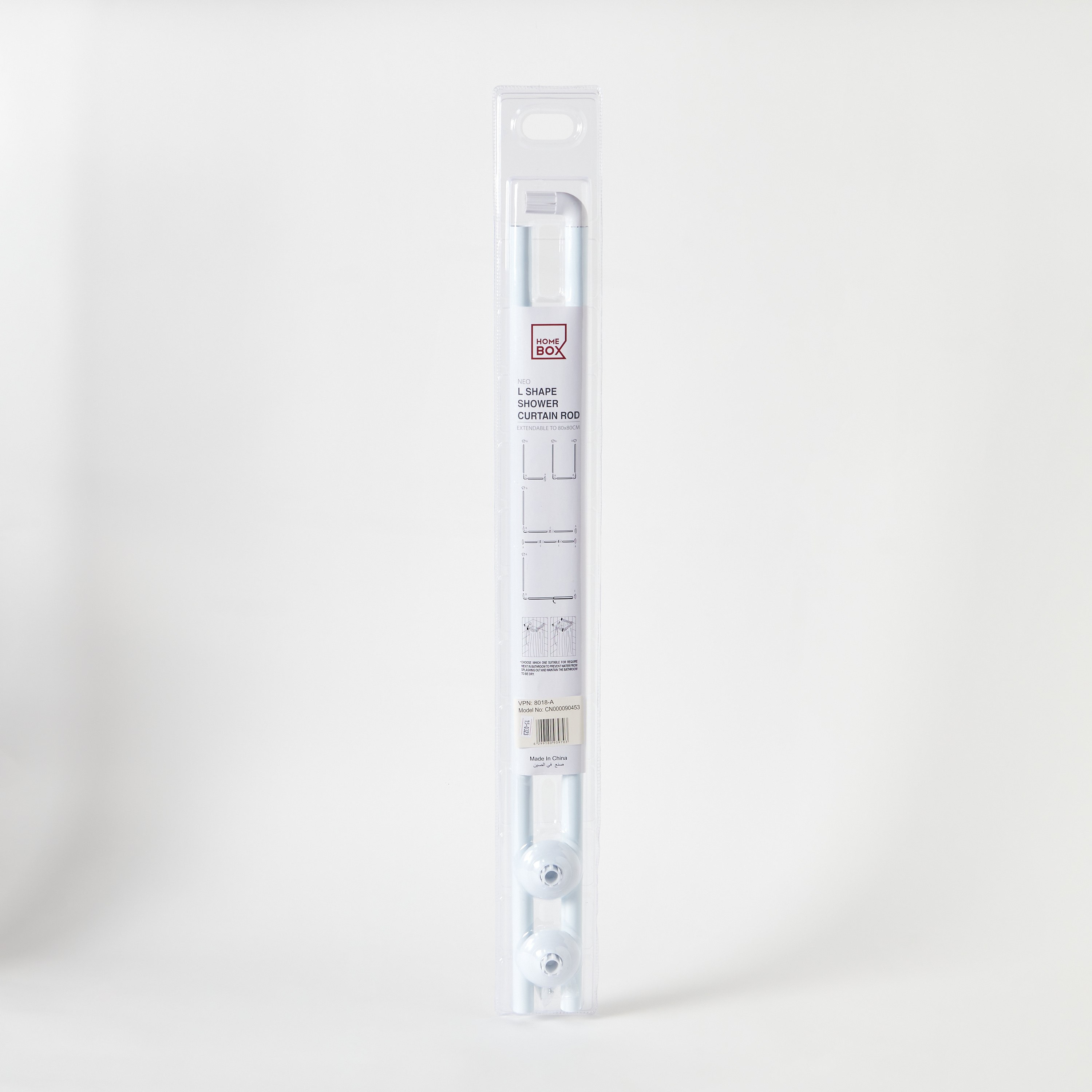 Neo L-Shaped Shower Curtain Pole - 80x80 cm-hbxbathroom-curtainsandrods-curtainrods-image-8