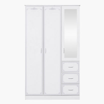 Spring 3-Door Wardrobe with Mirror and 3 Drawers