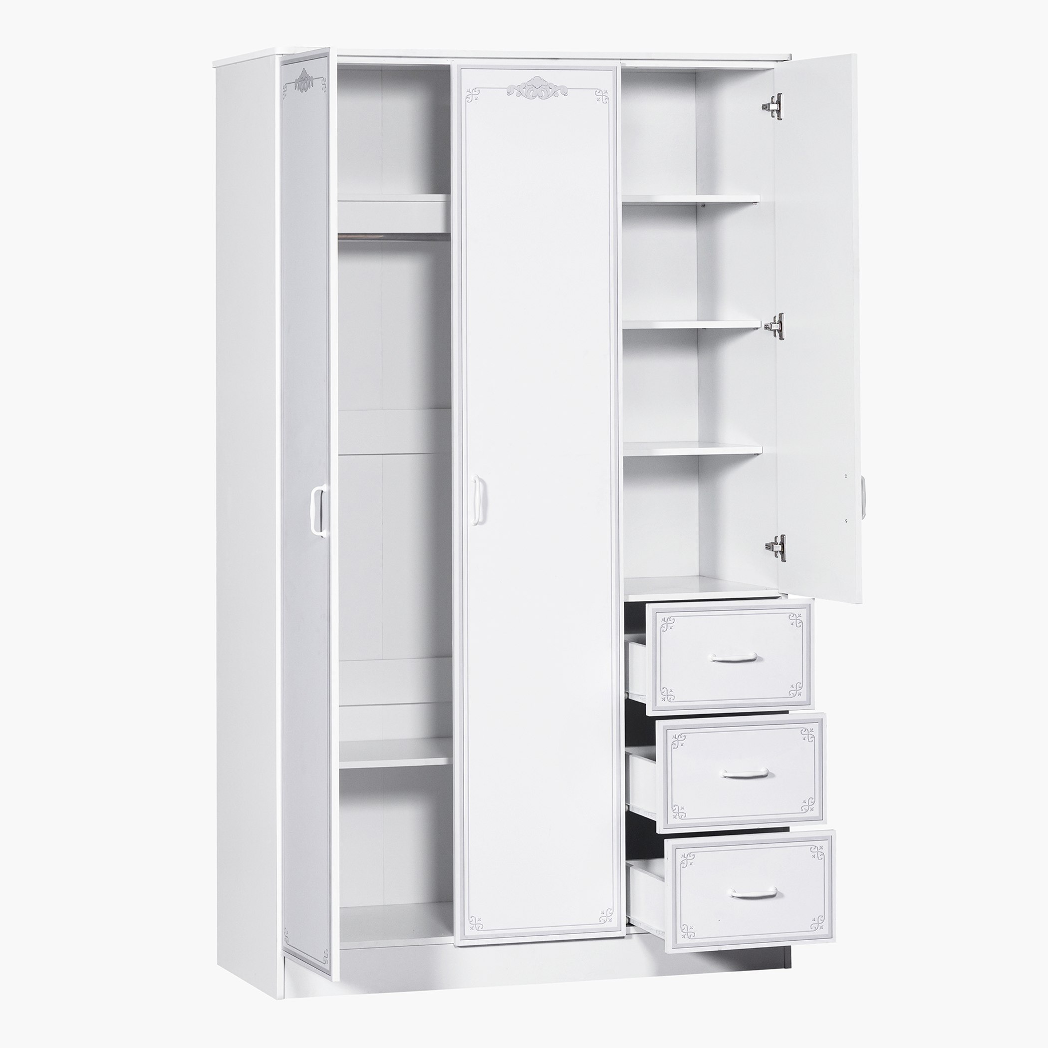 خزانة ملابس 3 أبواب بمرآة و3 أدراج من سبرينج-hbxfurniture-wardrobes-image-7