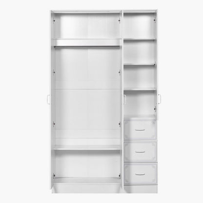 Spring 3-Door Wardrobe with Mirror and 3 Drawers
