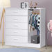 Vanilla Cody Chest of 5-Drawers with Hanger-Chest of Drawers-thumbnailMobile-0