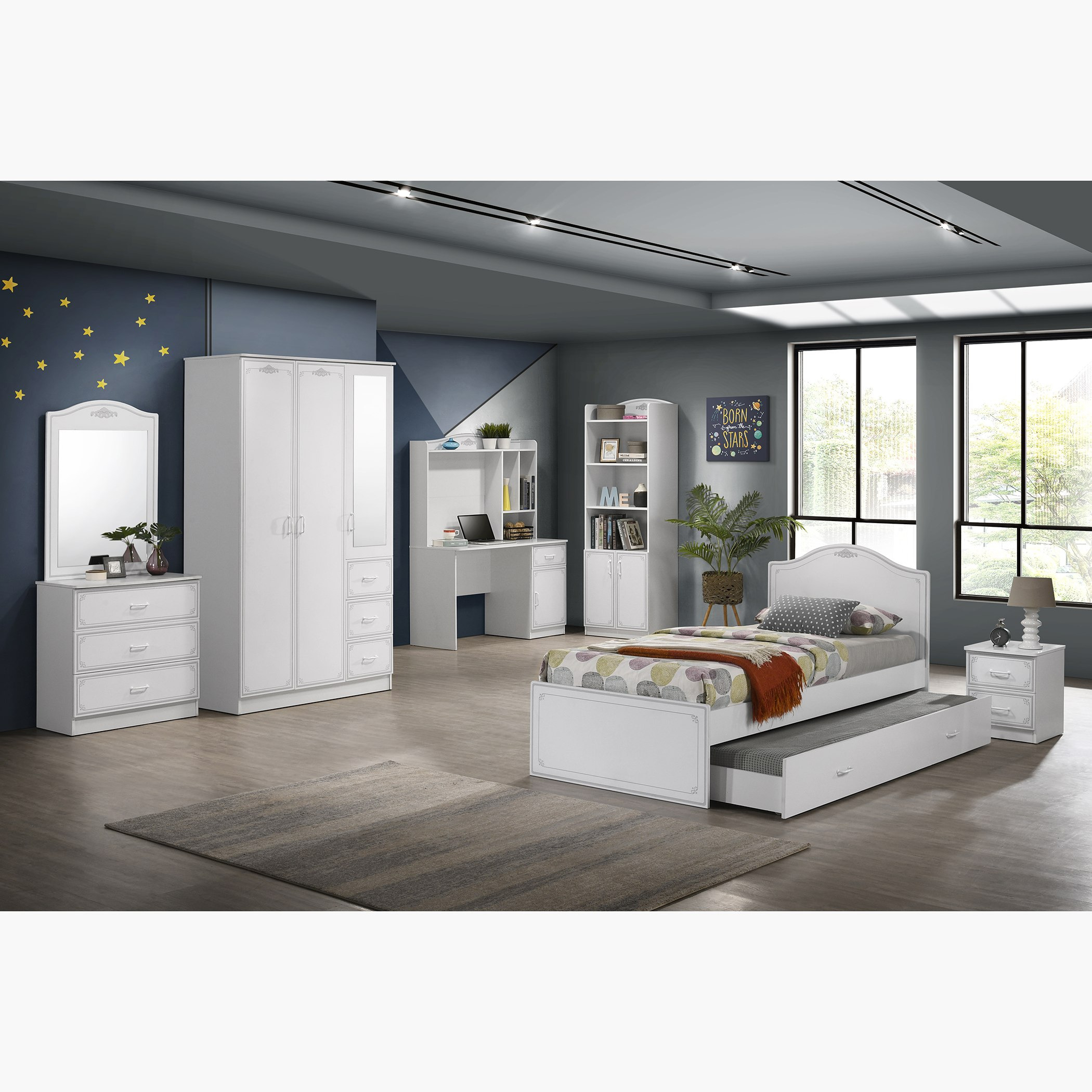سرير فردي قابل للسّحب من سبرينج - 190x90 سم-hbxfurniture-bedsandbedsets-beds-image-5