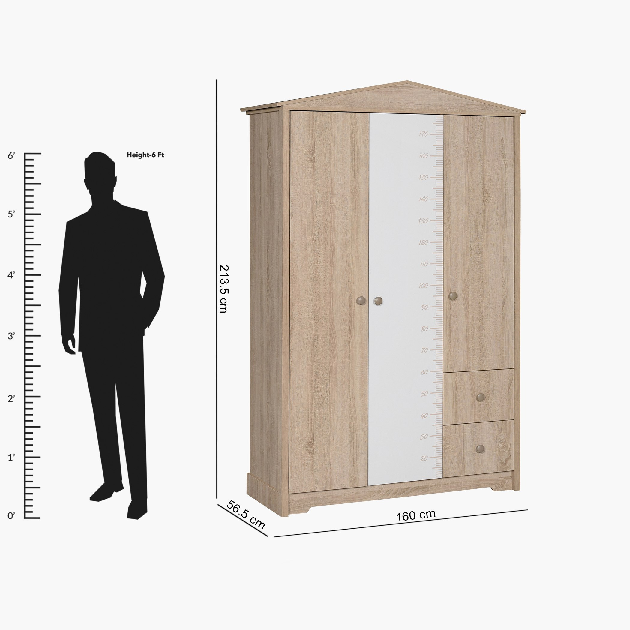 My House 3-Door Wardrobe with 2 Drawers-hbxfurniture-wardrobes-image-15