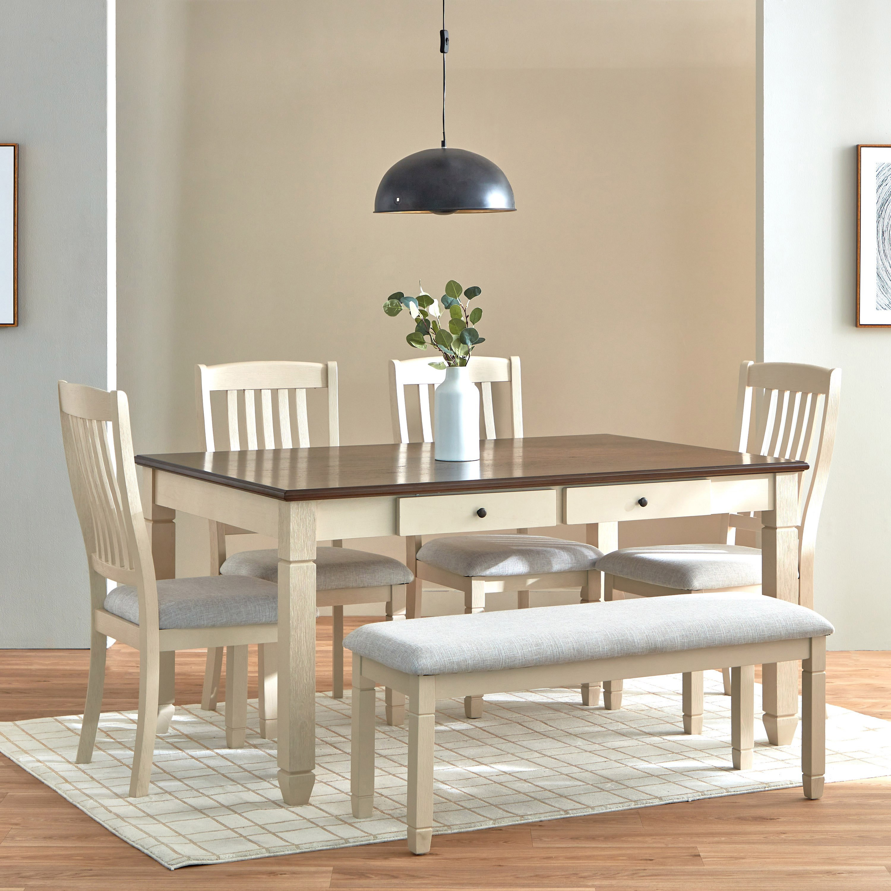 Dining set with deals benches