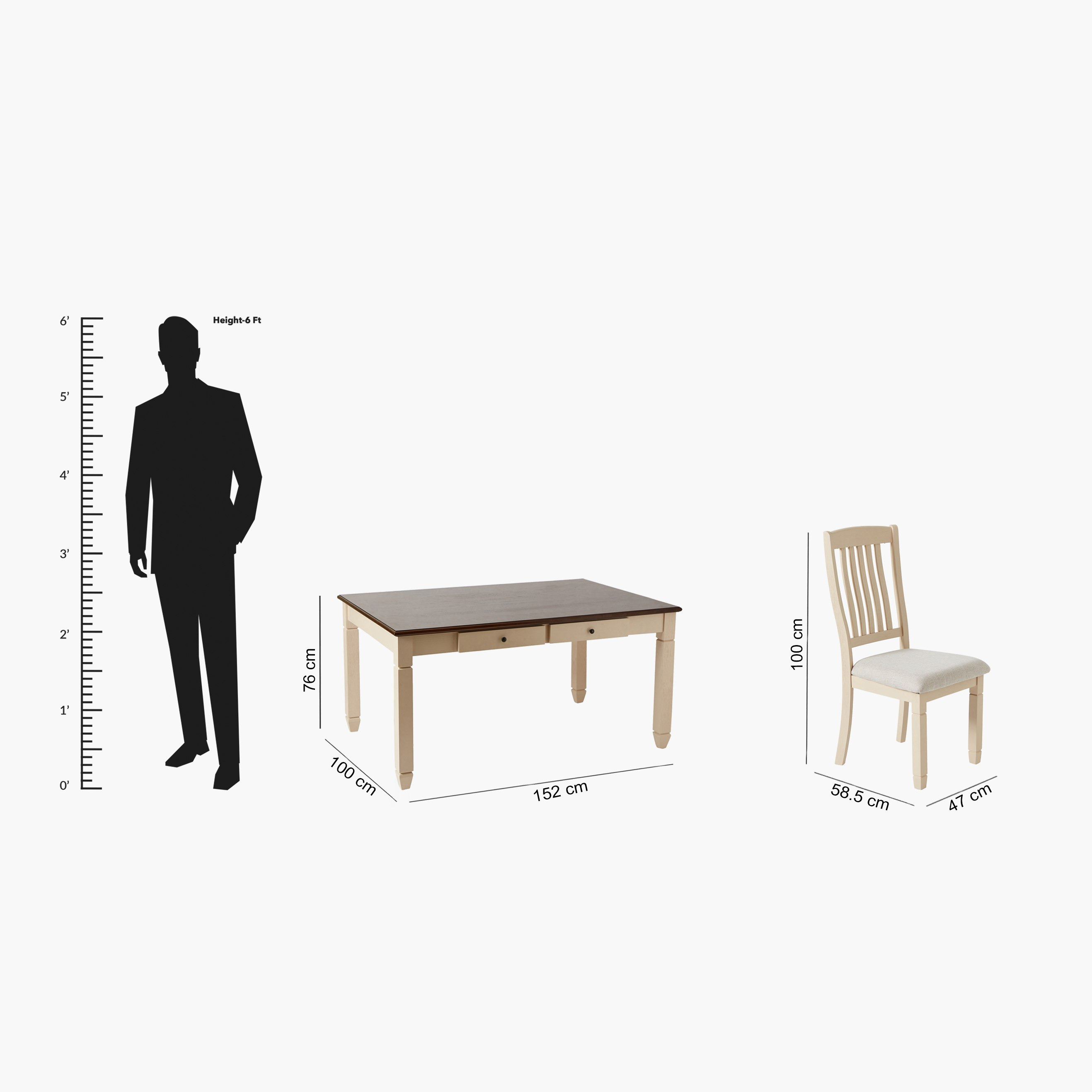 طقم سفرة 6 مقاعد مع مقعد بنش من تاهو-hbxfurniture-diningtablesandsets-diningsets-sixseater-image-21