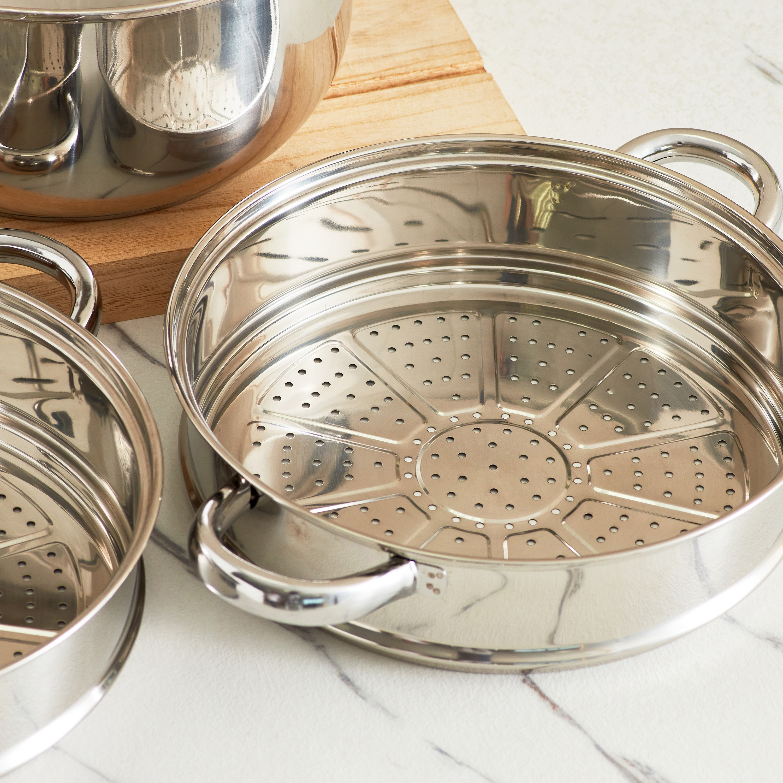 قدر بخار ستانليس ستيل 3 طوابق بغطاء من بريما - 28 سم-hbxhomeware-hbxkitchen-image-3