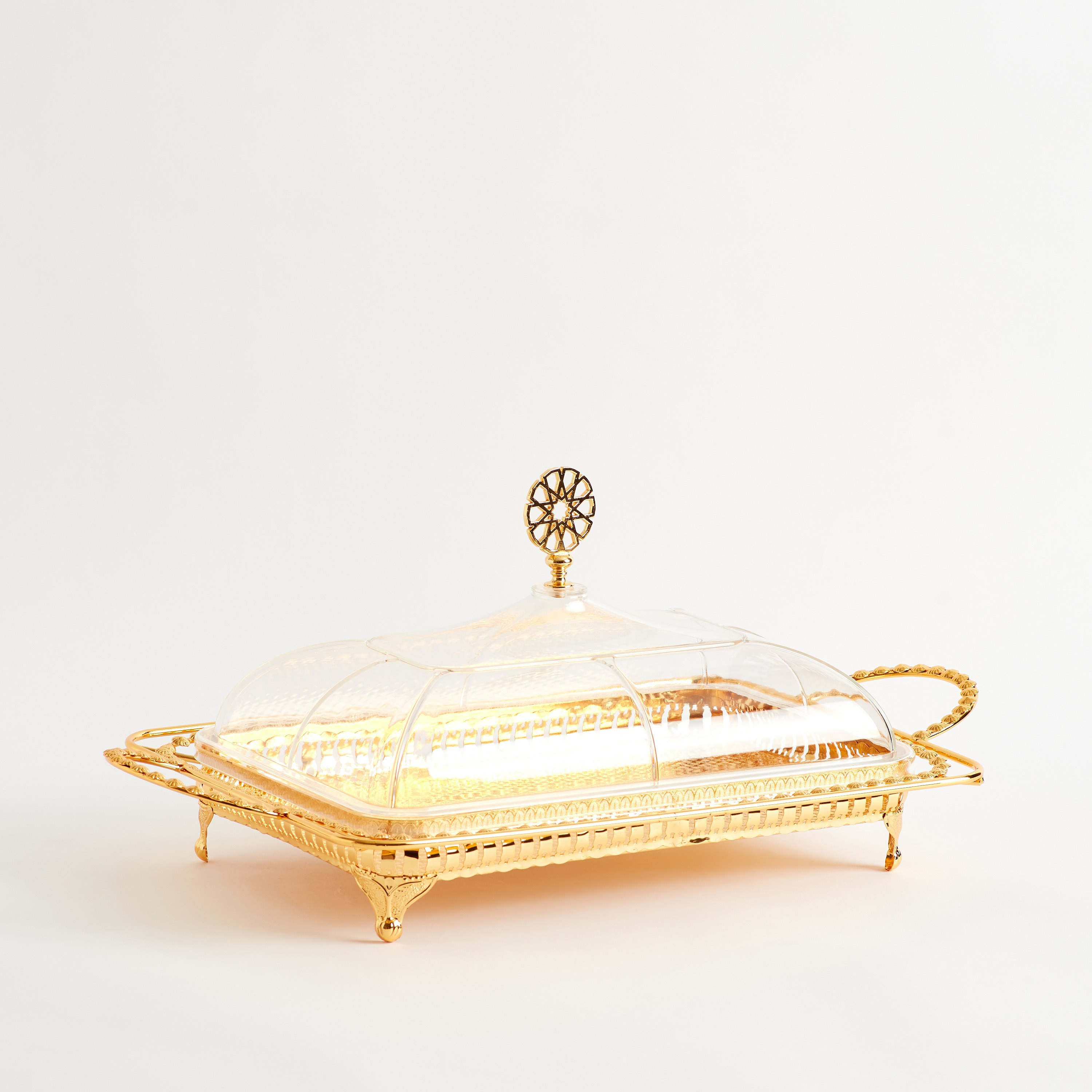 صينية بطلاء ذهبي وغطاء أكريليك من أدورا - 53.7x29x9 سم-hbxdecorandfurnishings-tabletop-serveware-image-6