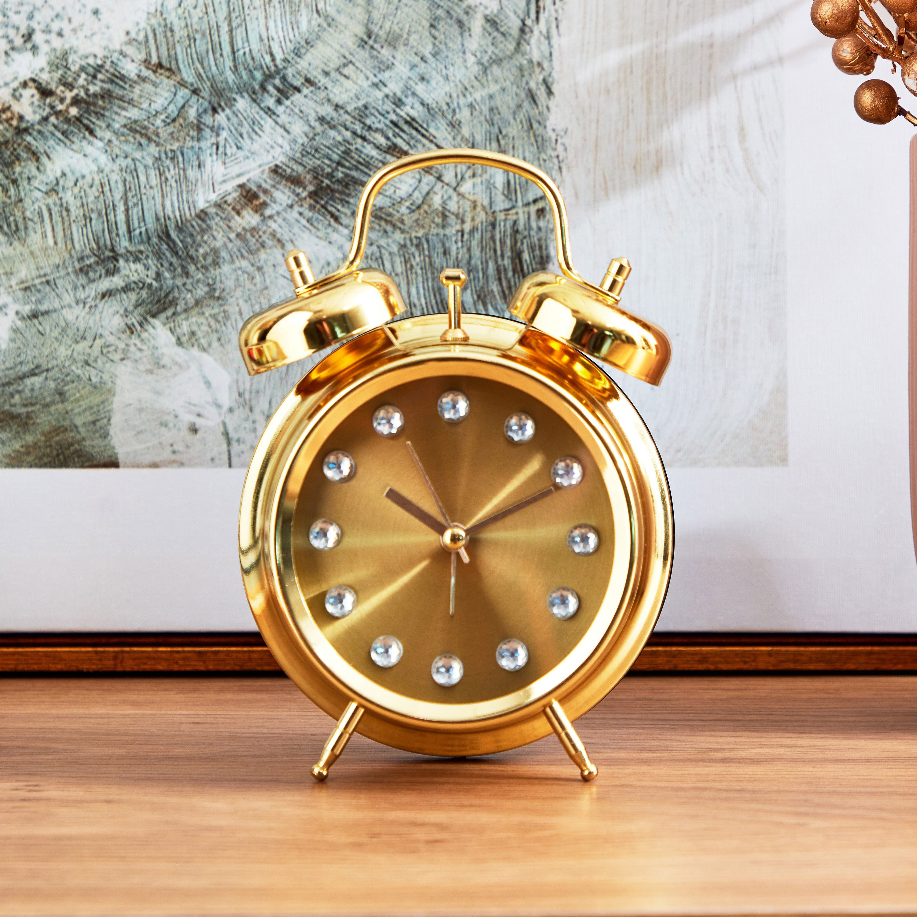 منبّة جرس معدني مزدوج من إما - 12x6x17 سم-hbxdiningroom-decorandaccessories-clocks-image-2
