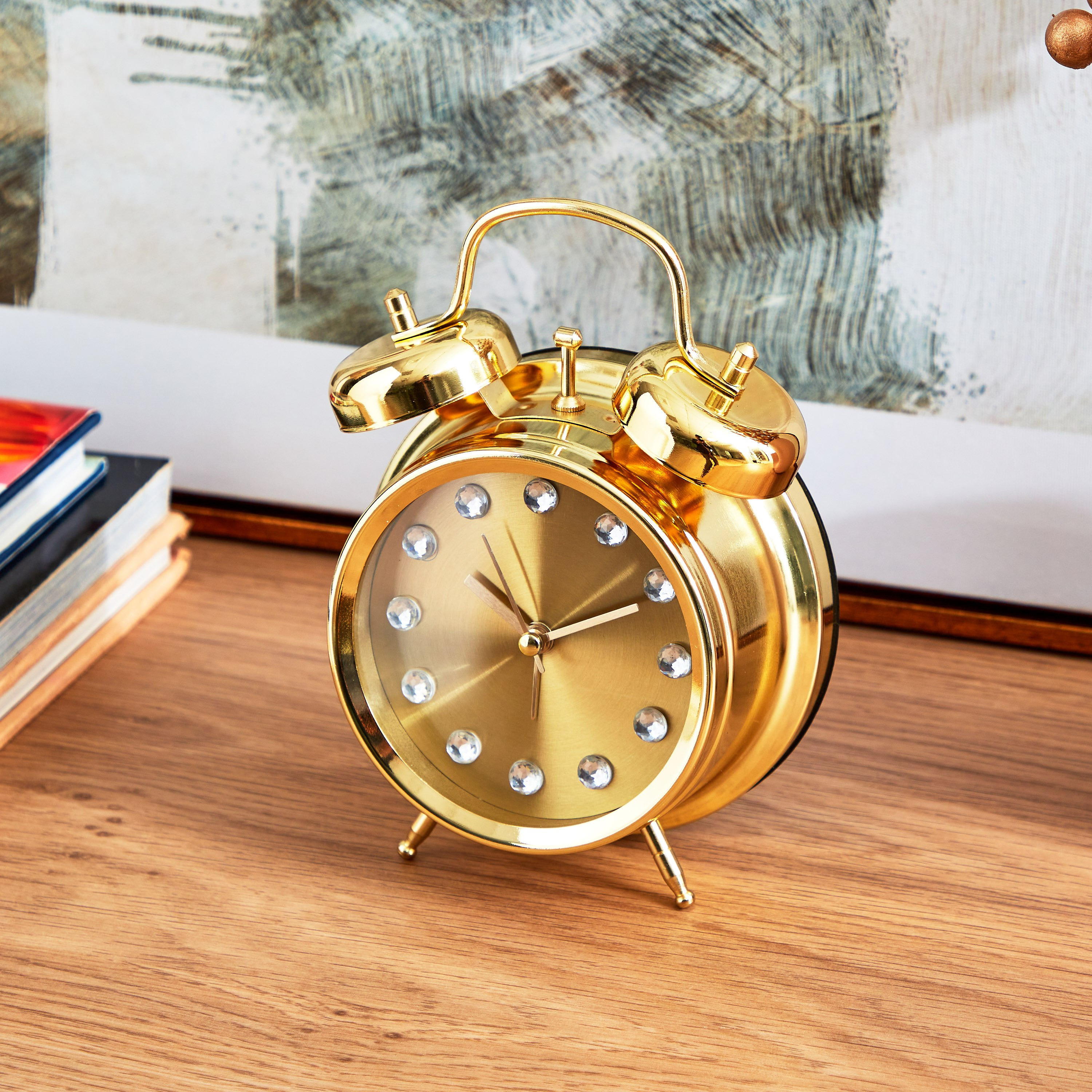منبّة جرس معدني مزدوج من إما - 12x6x17 سم-hbxdiningroom-decorandaccessories-clocks-image-3
