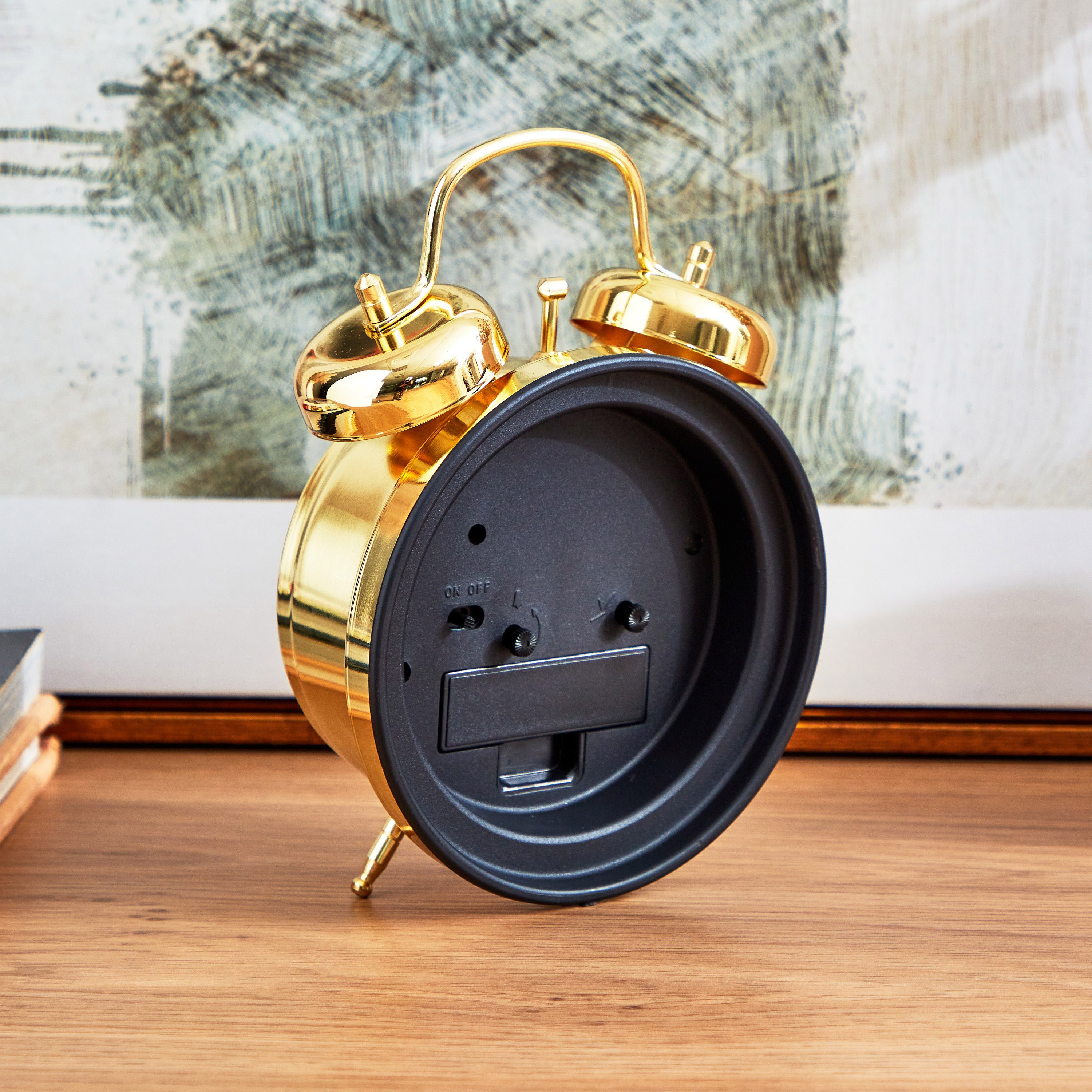 منبّة جرس معدني مزدوج من إما - 12x6x17 سم-hbxdiningroom-decorandaccessories-clocks-image-5