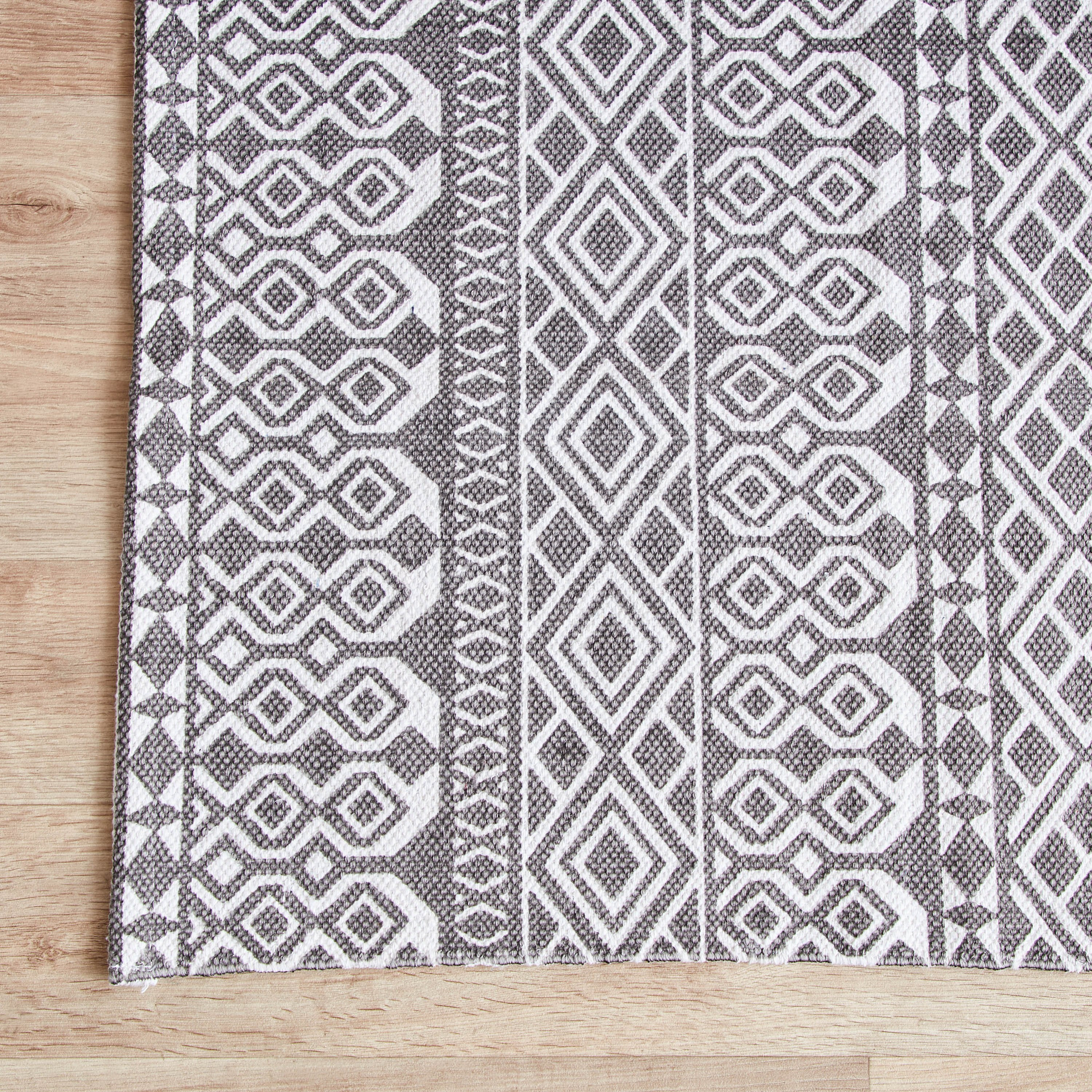 Nomadic Loraine Printed Cotton Dhurrie - 60x120 cm-hbxdecorandfurnishings-floorcoverings-rugs-image-2