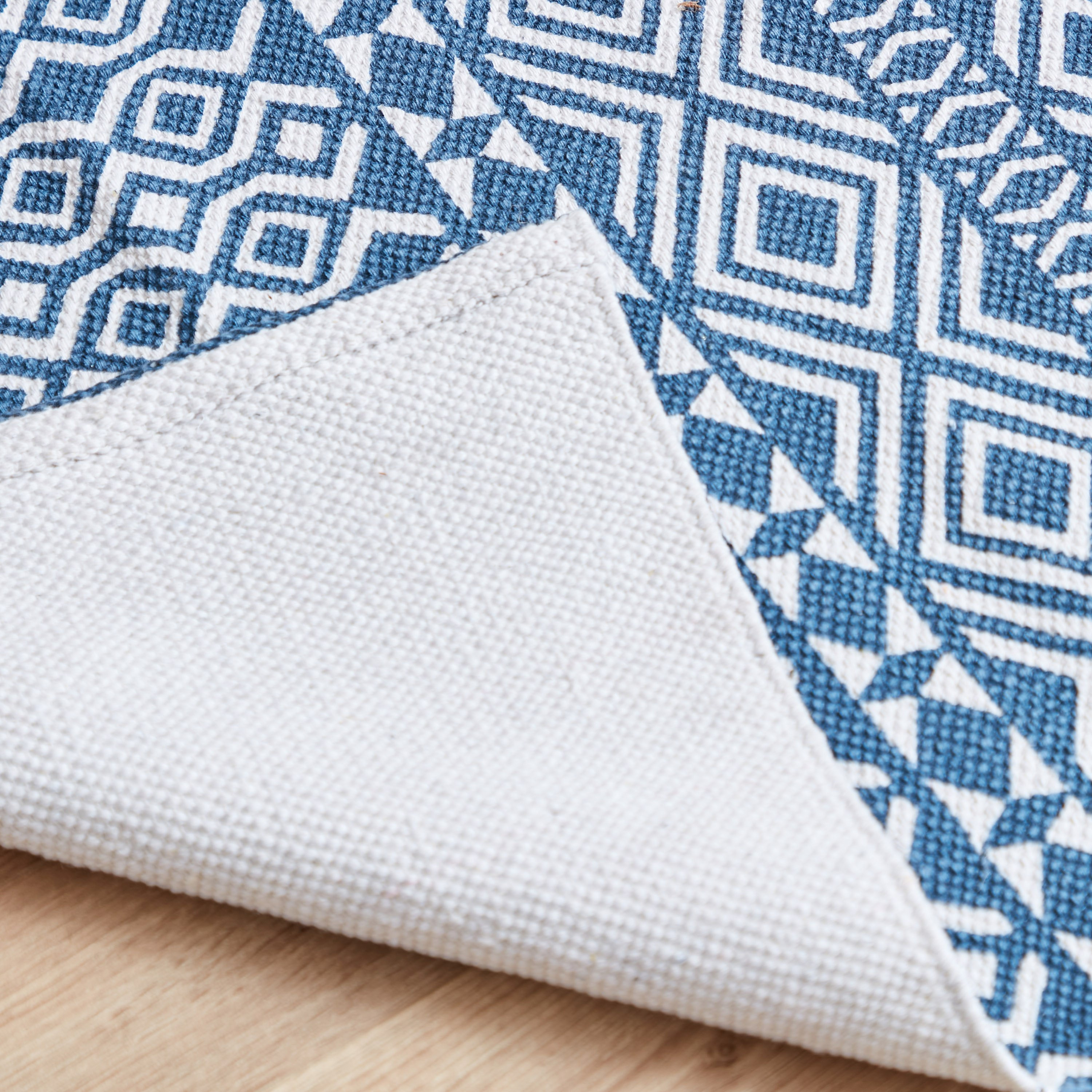 Nomadic Loraine Printed Cotton Dhurrie - 50x80 cm-hbxdecorandfurnishings-floorcoverings-rugs-image-4
