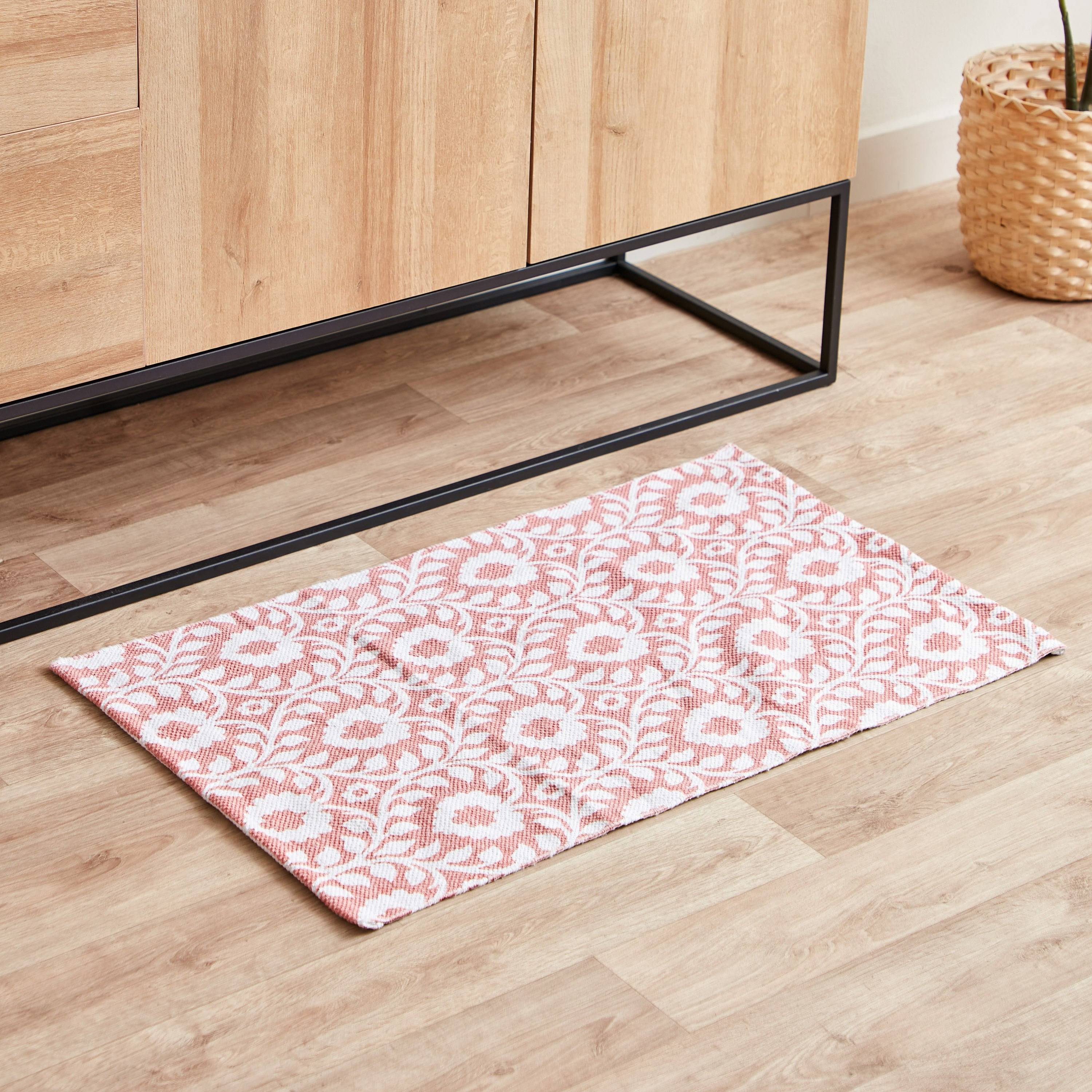 Nomadic Delilah Printed Cotton Dhurrie - 50x80 cm-hbxdecorandfurnishings-floorcoverings-rugs-image-1