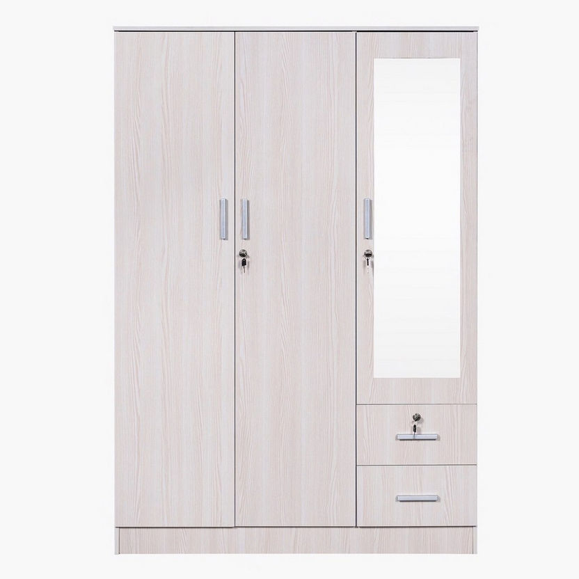 Bella 3-Door Wardrobe with 2 Drawers-Wardrobes-image-1