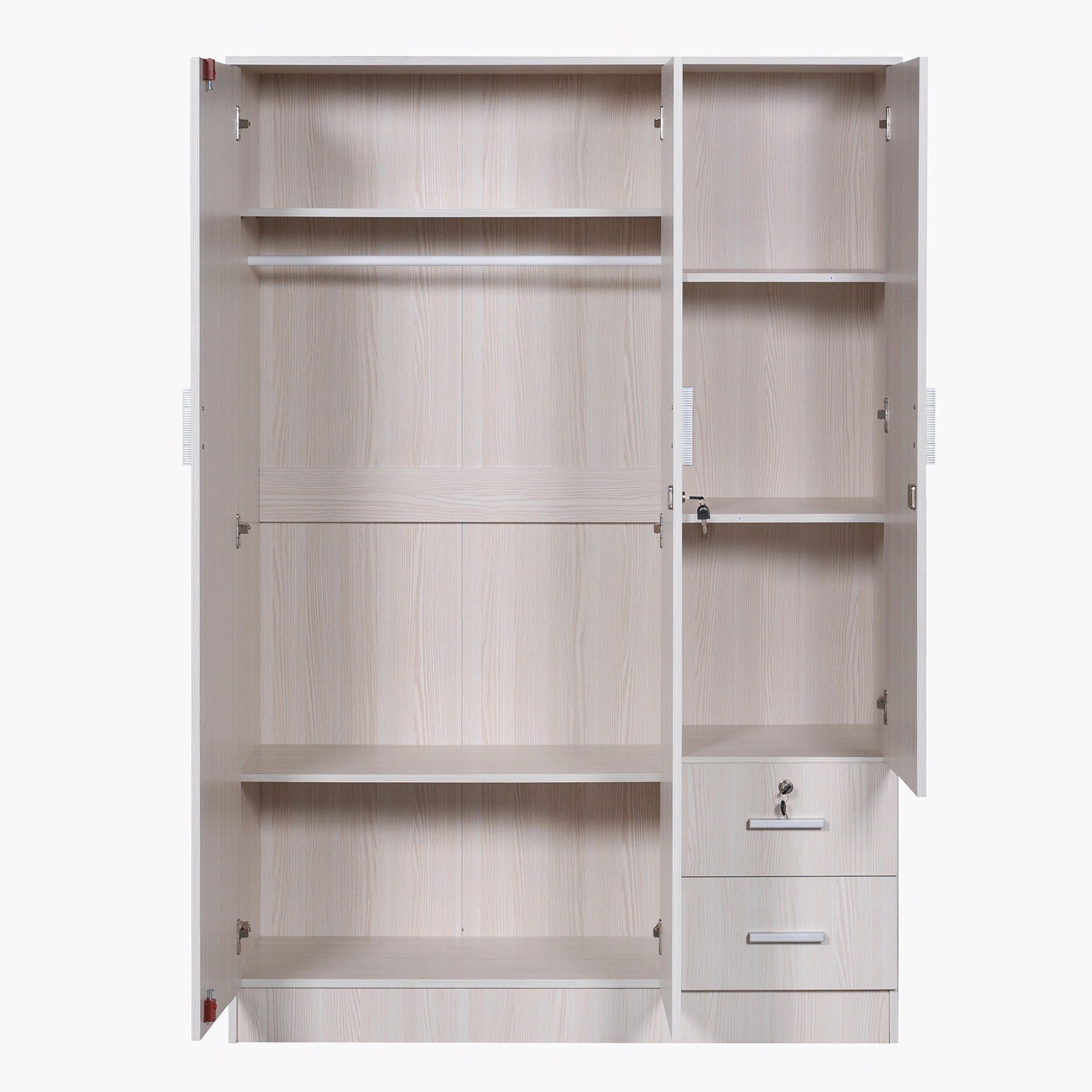 Movo Bella 3-Door Wardrobe with 2 Drawers-hbxfurniture-wardrobes-image-3