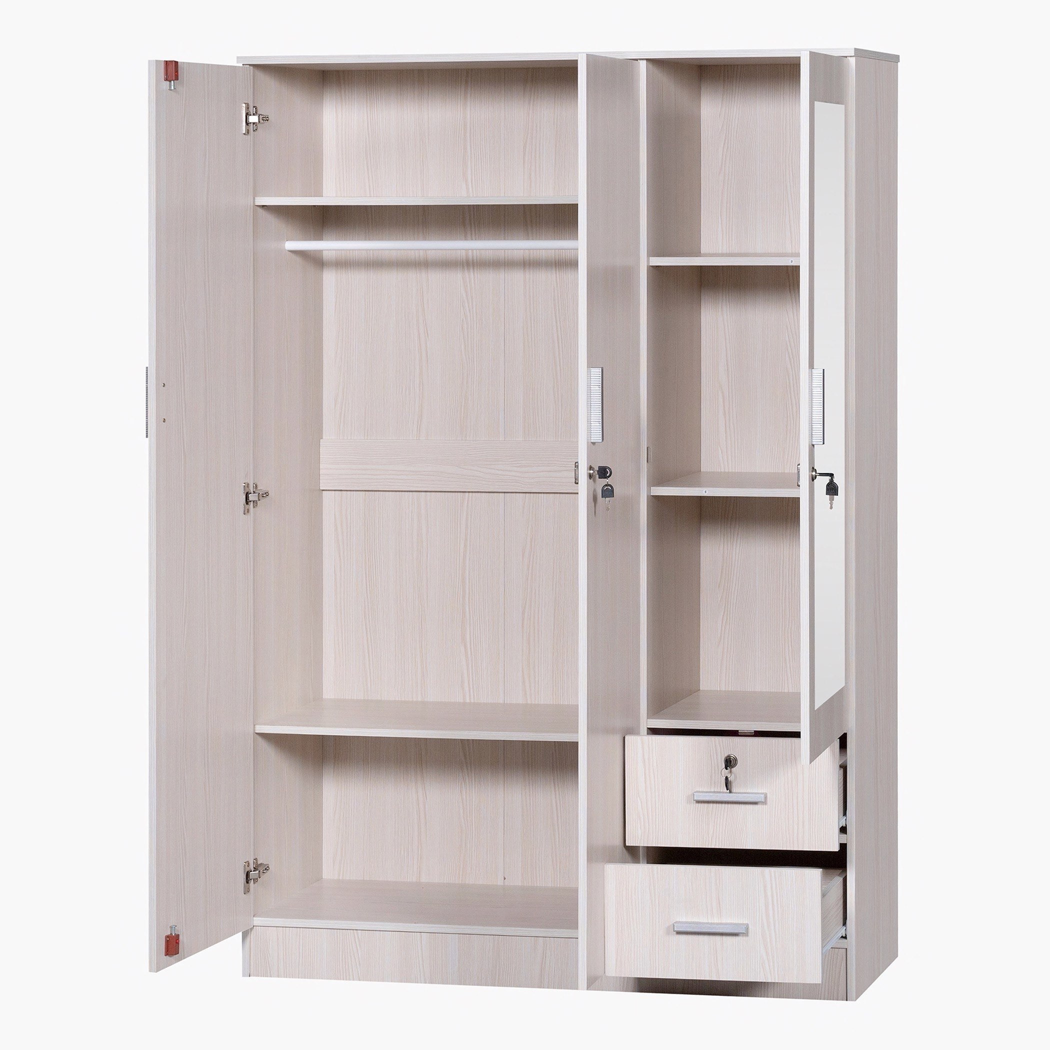 Movo Bella 3-Door Wardrobe with 2 Drawers-hbxfurniture-wardrobes-image-9