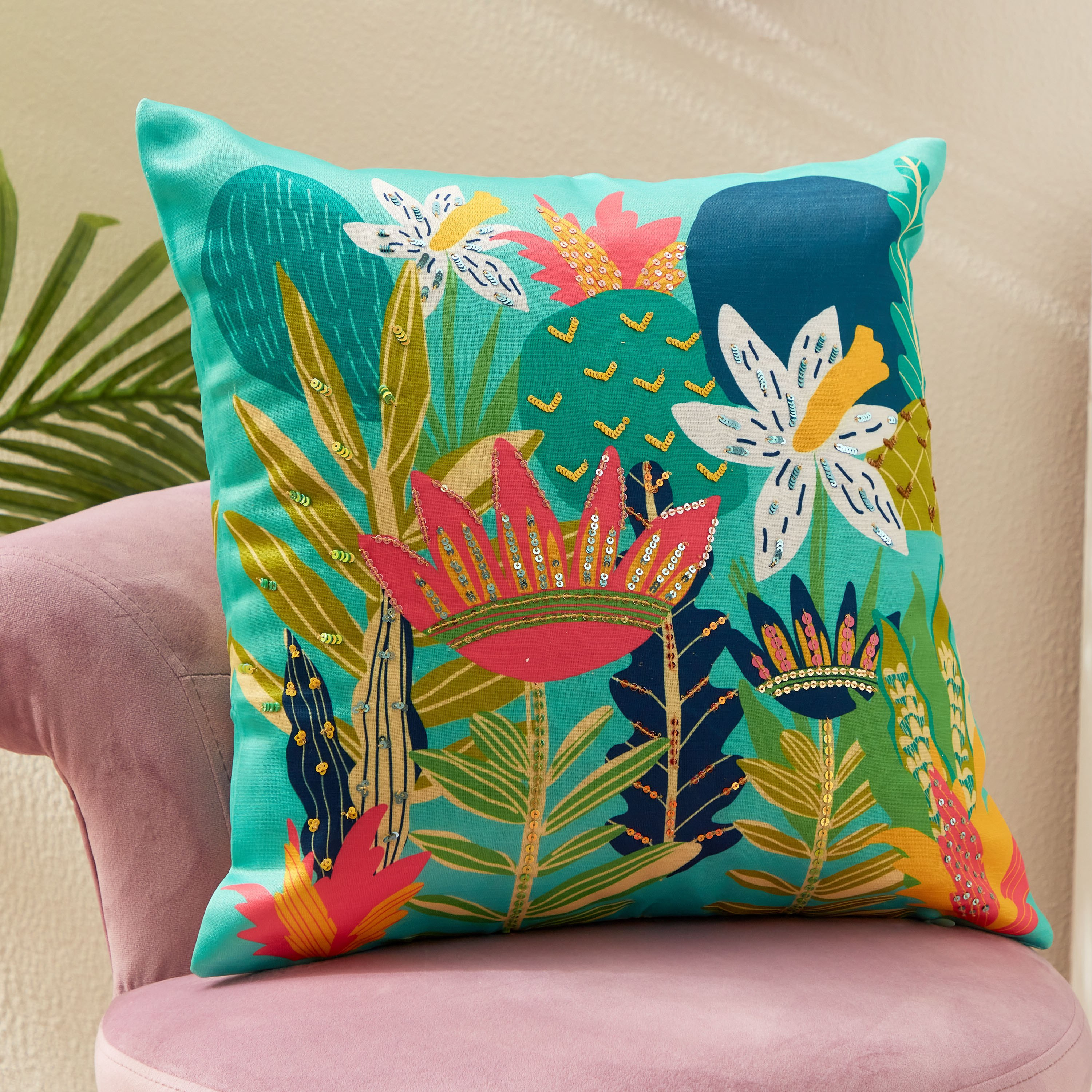غطاء وسادة بتزيينات ساتن من يورك - 40x40 سم-hbxhomeware-hbxkidsandyouth-image-2