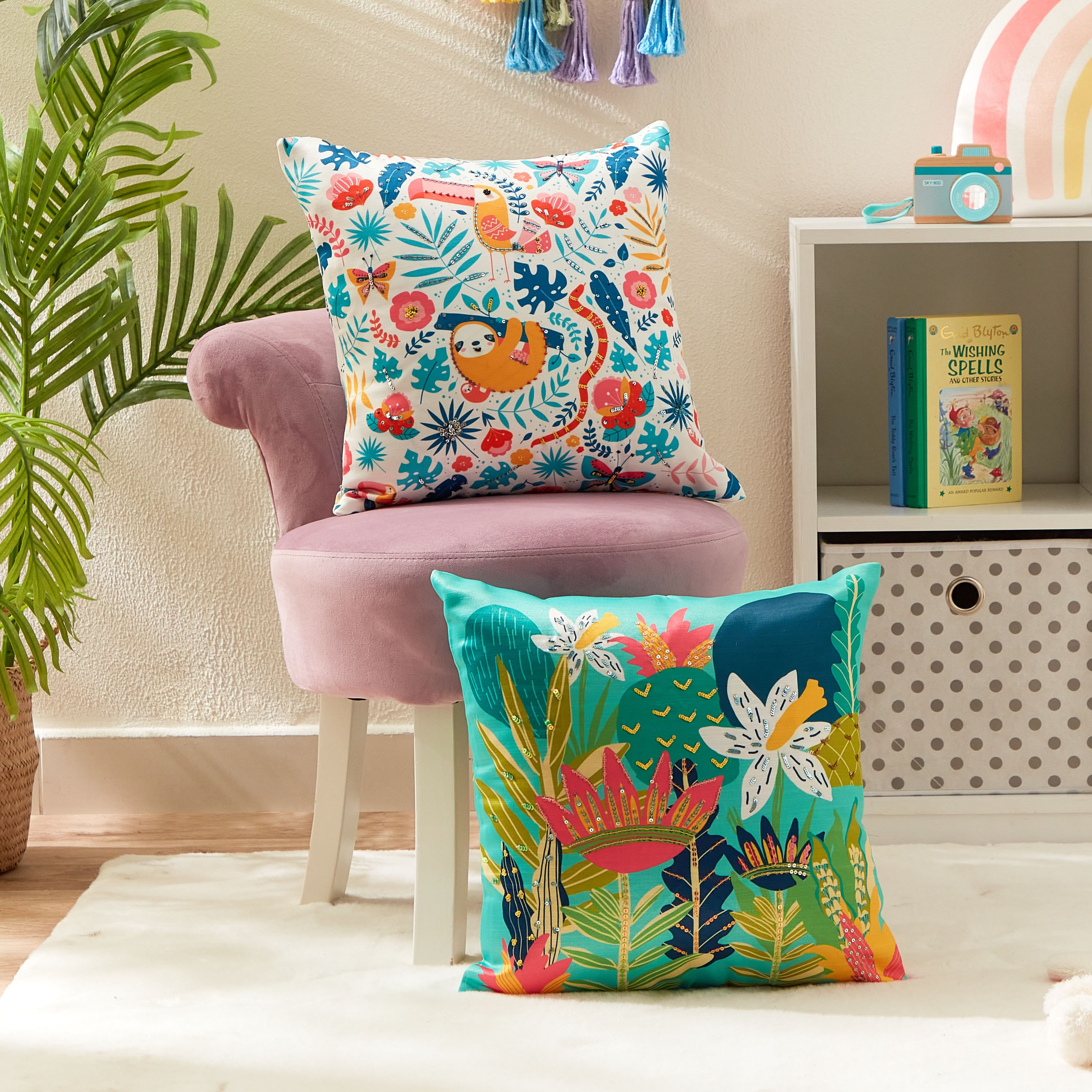 غطاء وسادة بتزيينات ساتن من يورك - 40x40 سم-hbxhomeware-hbxkidsandyouth-image-4