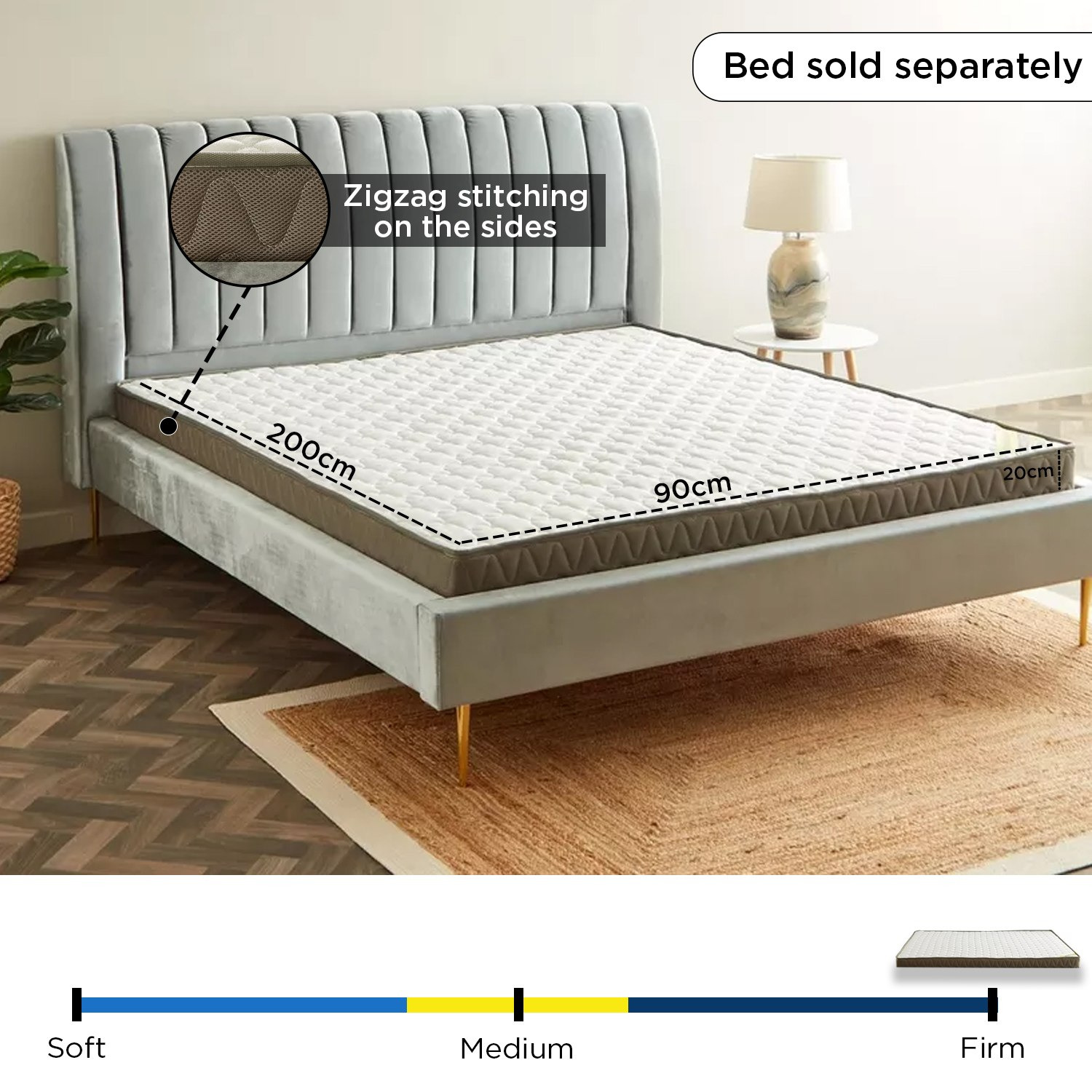 SleepEase iOrtho Support Firm Extra Firm Rebonded Foam Single Mattress - 90x200x20 cm-hbxfurniture-bedroom-mattresses-single-image-11