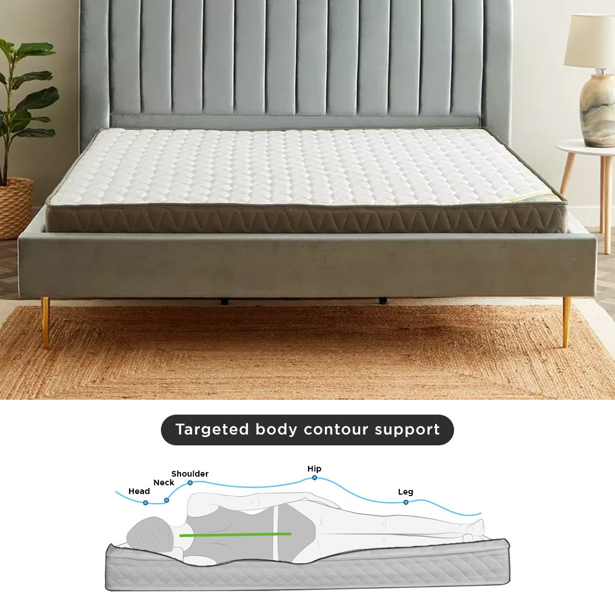 SleepEase iOrtho Support Firm Extra Firm Rebonded Foam Twin Mattress - 120x200x20 cm-hbxfurniture-mattresses-twin-image-5