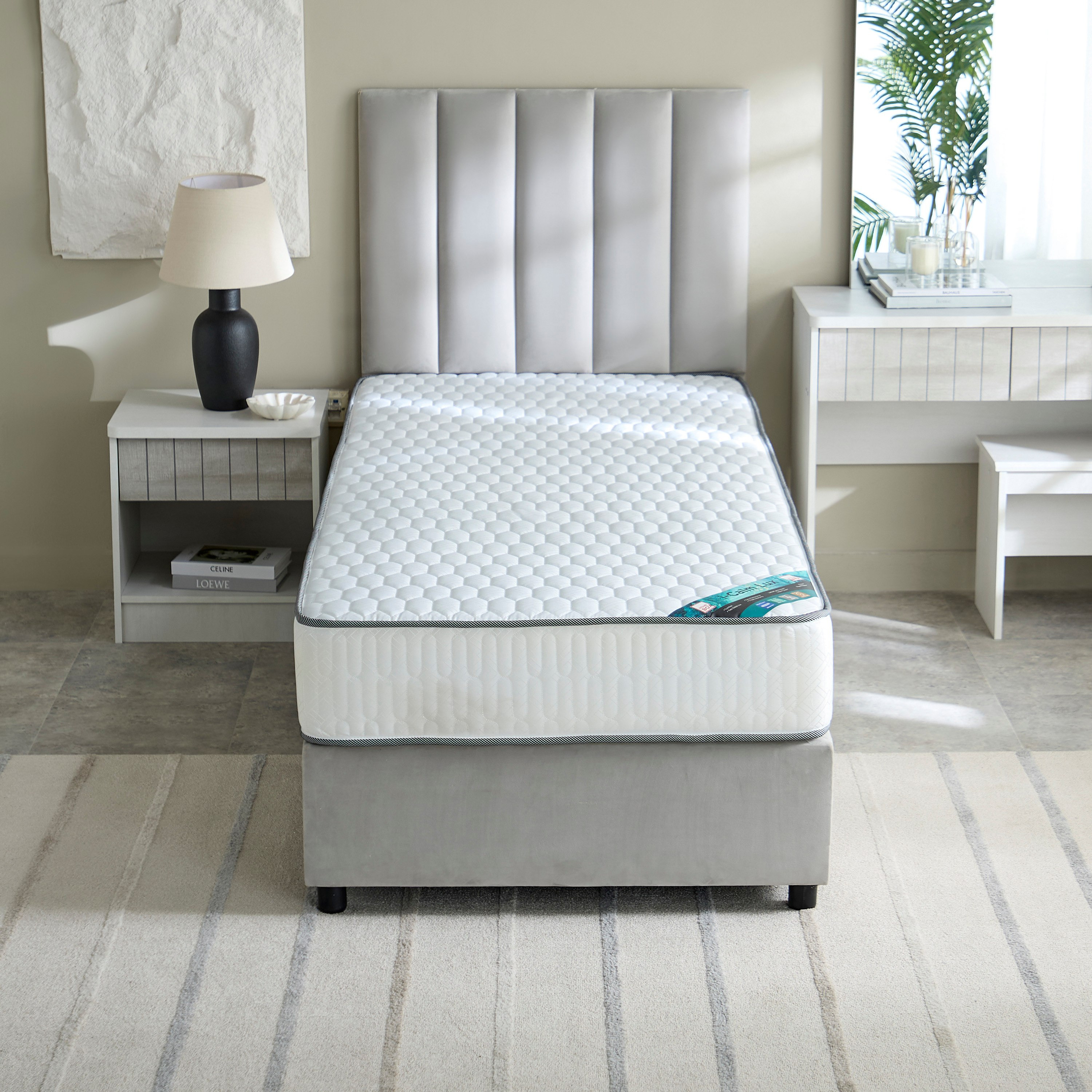 SleepEase iCalm Lux Medium Firm Side Foam Encased Bonnell Spring Single Mattress - 90x200x22 cm -hbxfurniture-bedroom-mattresses-single-image-3