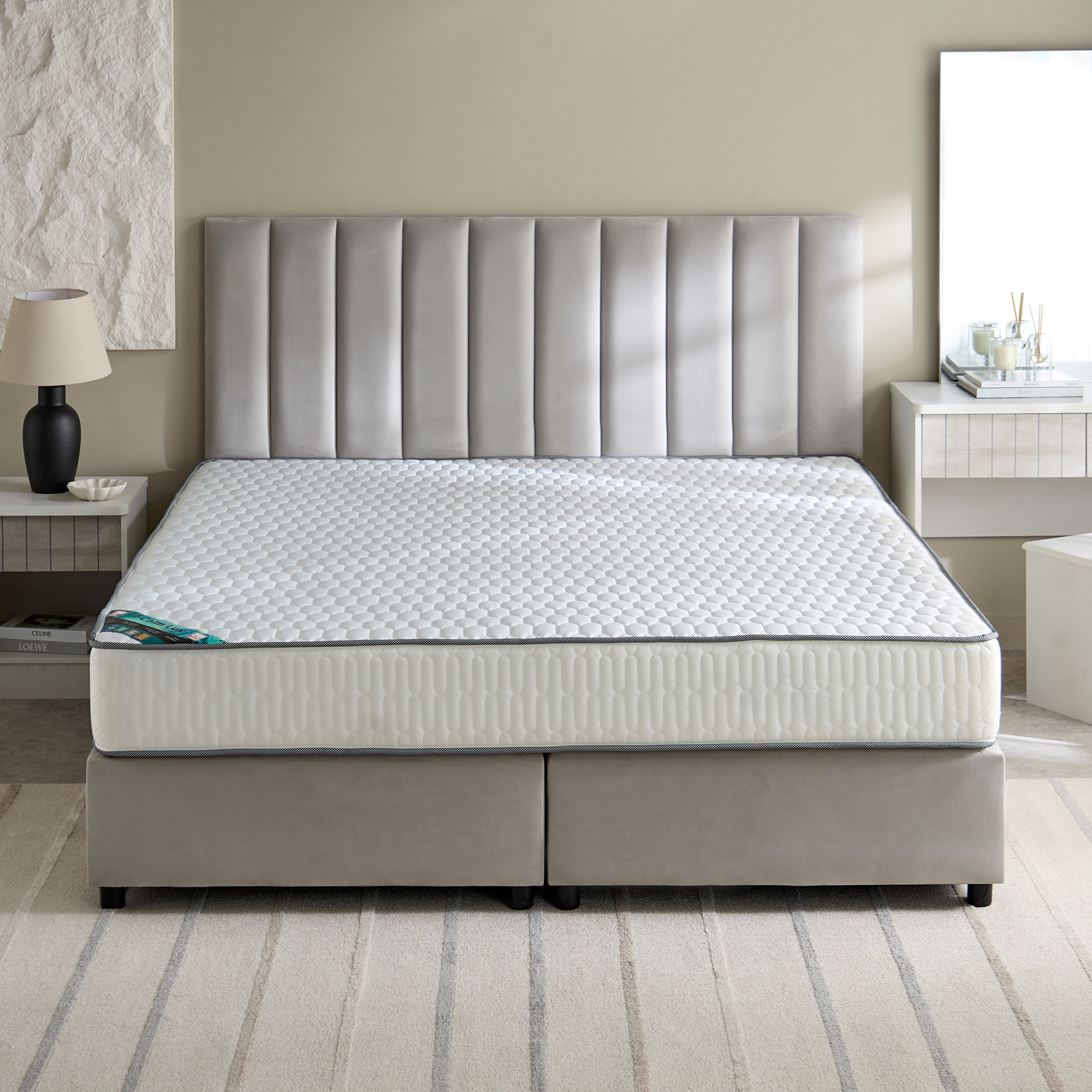 SleepEase iCalm Lux Medium Firm Side Foam Encased Bonnell Spring King Mattress - 180x200x22 cm -hbxfurniture-mattresses-king-image-2