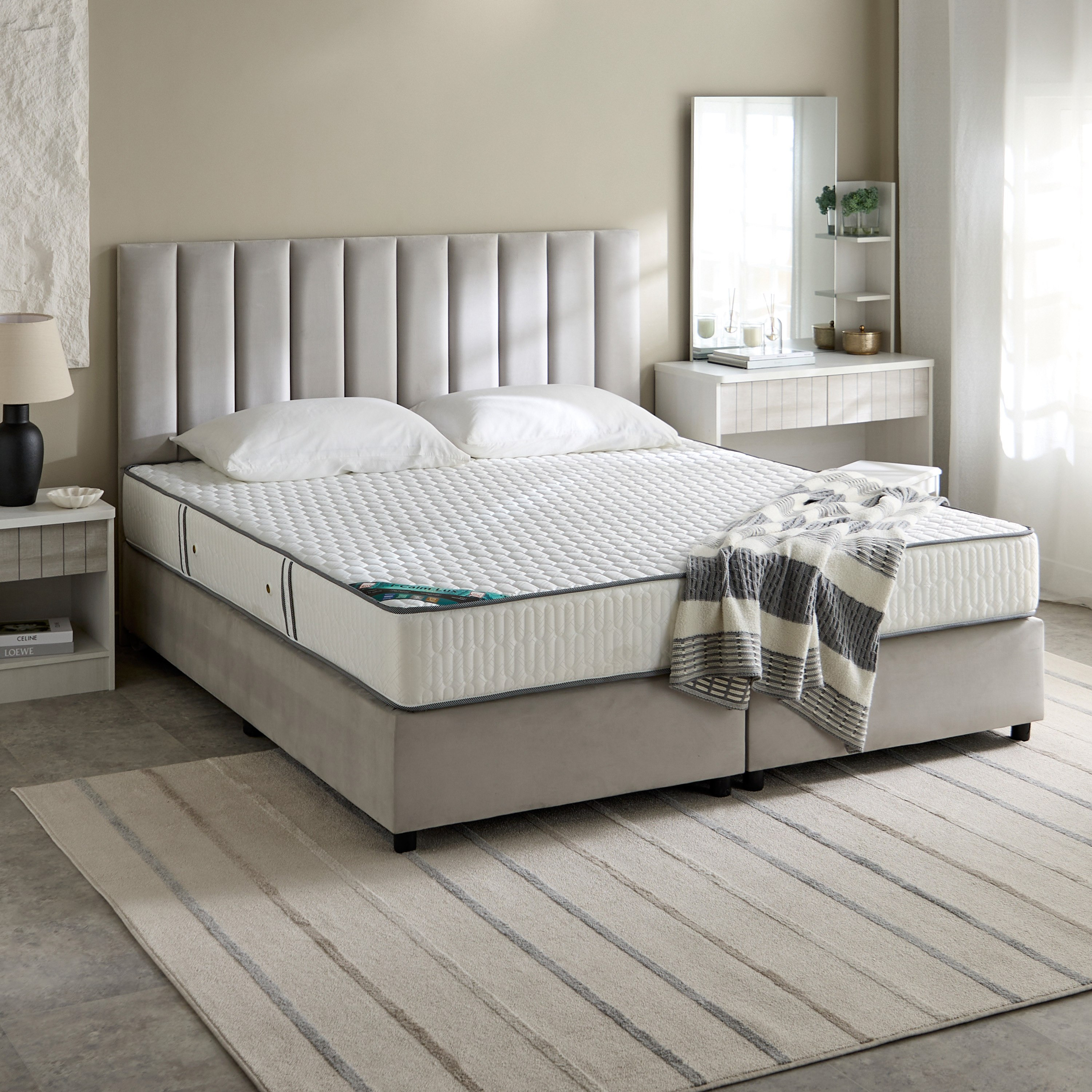 SleepEase iCalm Lux Medium Firm Side Foam Encased Bonnell Spring King Mattress - 180x200x22 cm -hbxfurniture-mattresses-king-image-5