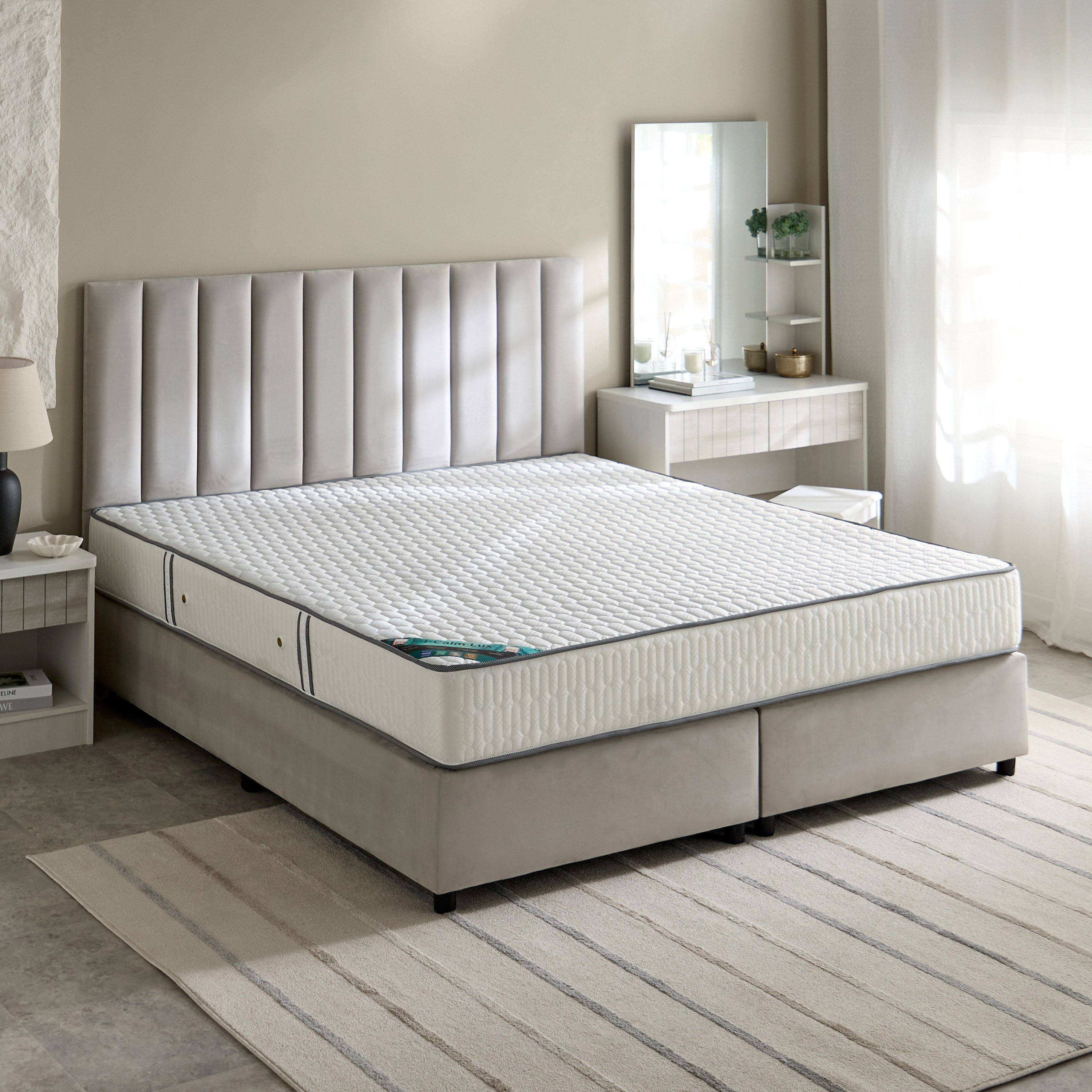 SleepEase iCalm Lux Medium Firm Side Foam Encased Bonnell Spring King Mattress - 180x200x22 cm -hbxfurniture-mattresses-king-image-6