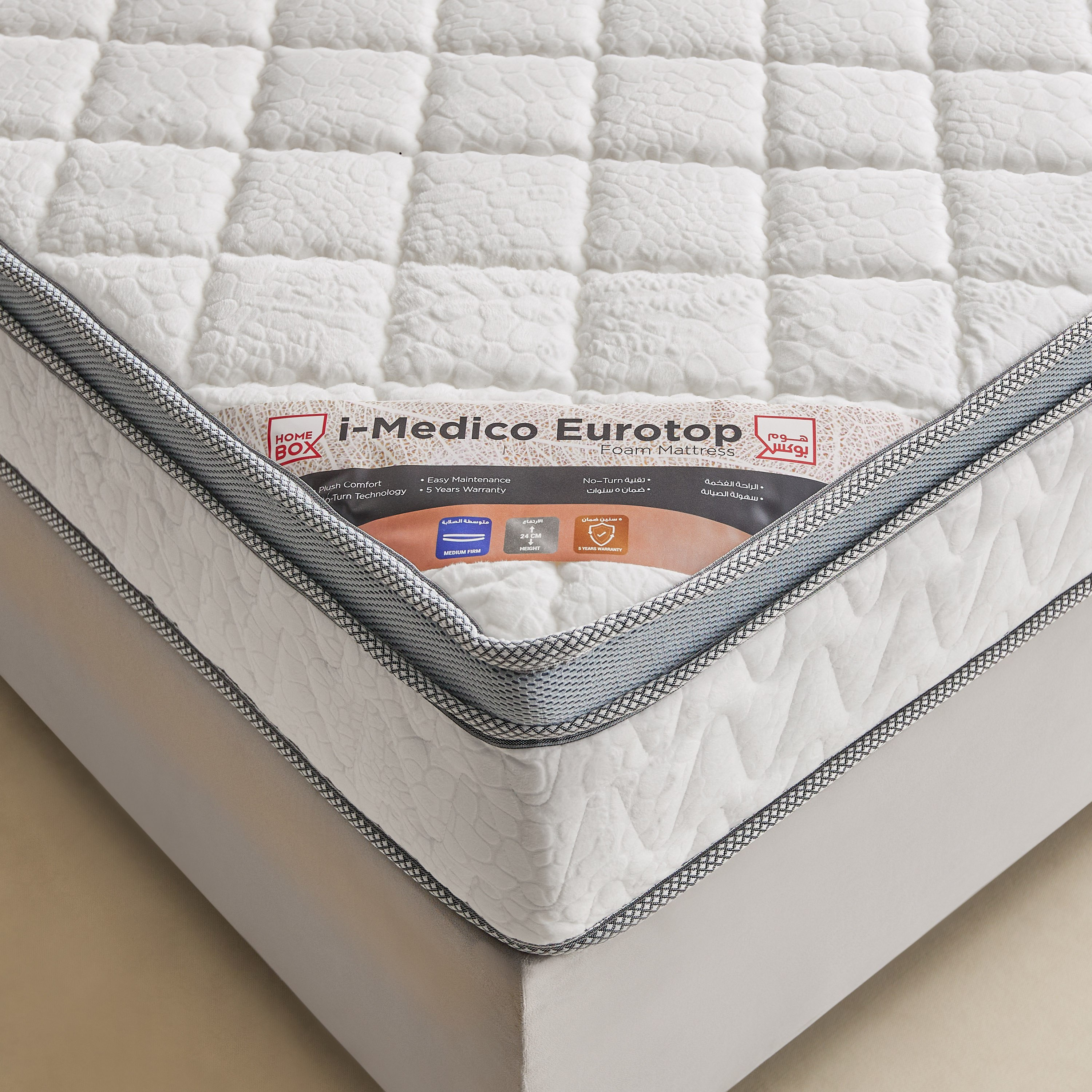 SleepNest iMedico Eurotop Medium Firm Rebonded Foam Single Mattress - 90x190x24 cm-hbxfurniture-bedroom-mattresses-single-image-6