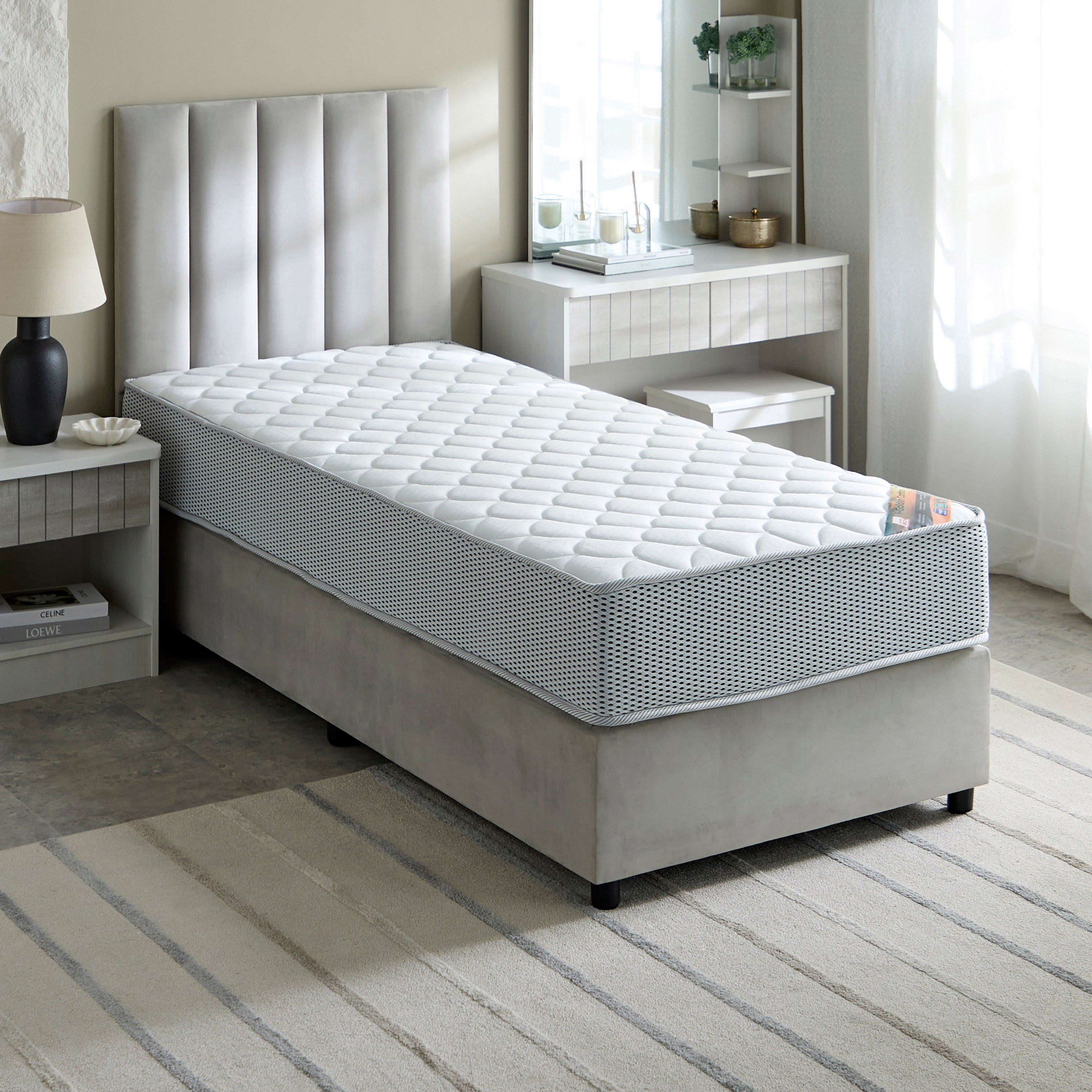 SleepNest iGolden Comfort Lux Medium Firm Pocket Spring Single Mattress - 90x200x25 cm-hbxfurniture-bedroom-mattresses-single-image-2