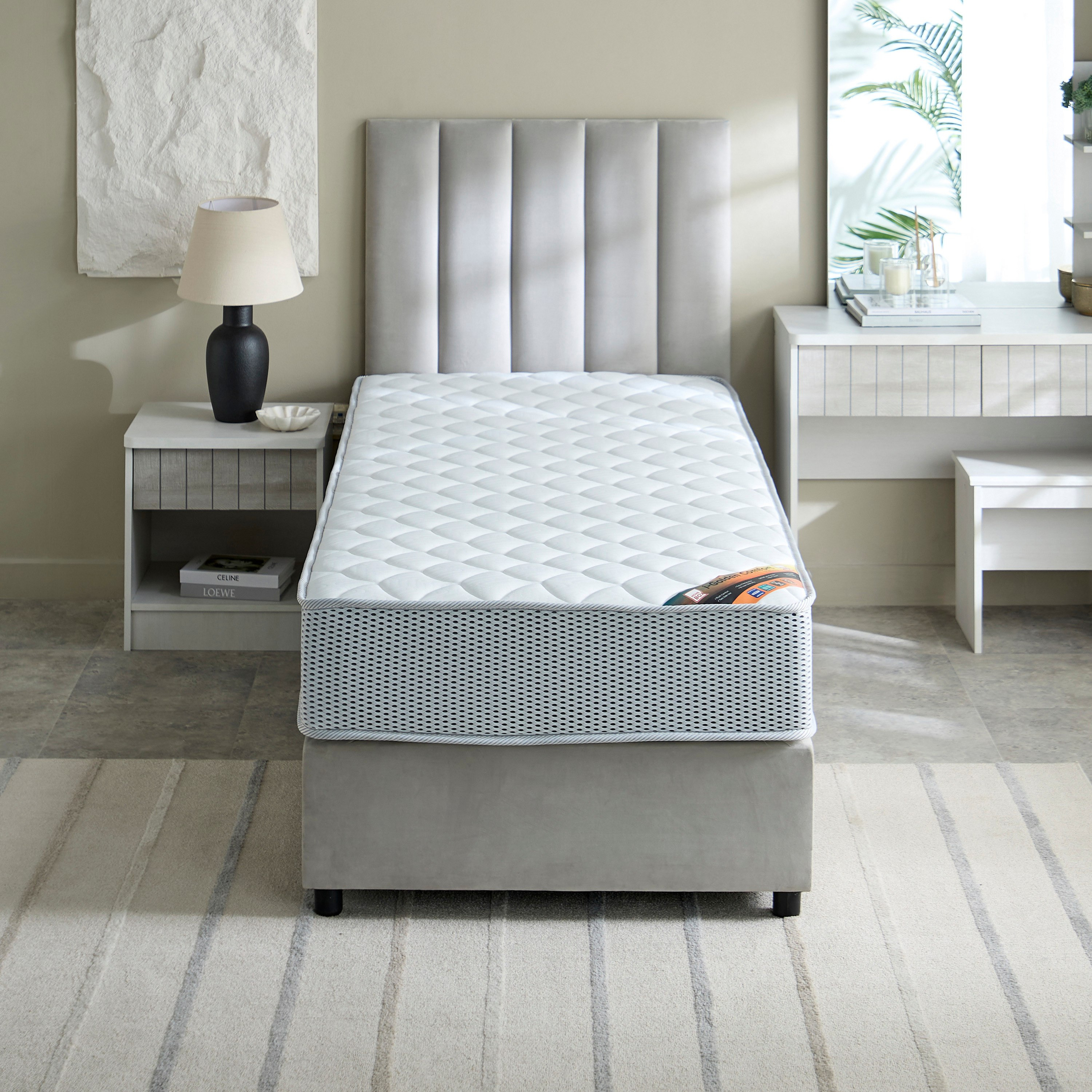 SleepNest iGolden Comfort Lux Medium Firm Pocket Spring Single Mattress - 90x200x25 cm-hbxfurniture-bedroom-mattresses-single-image-3