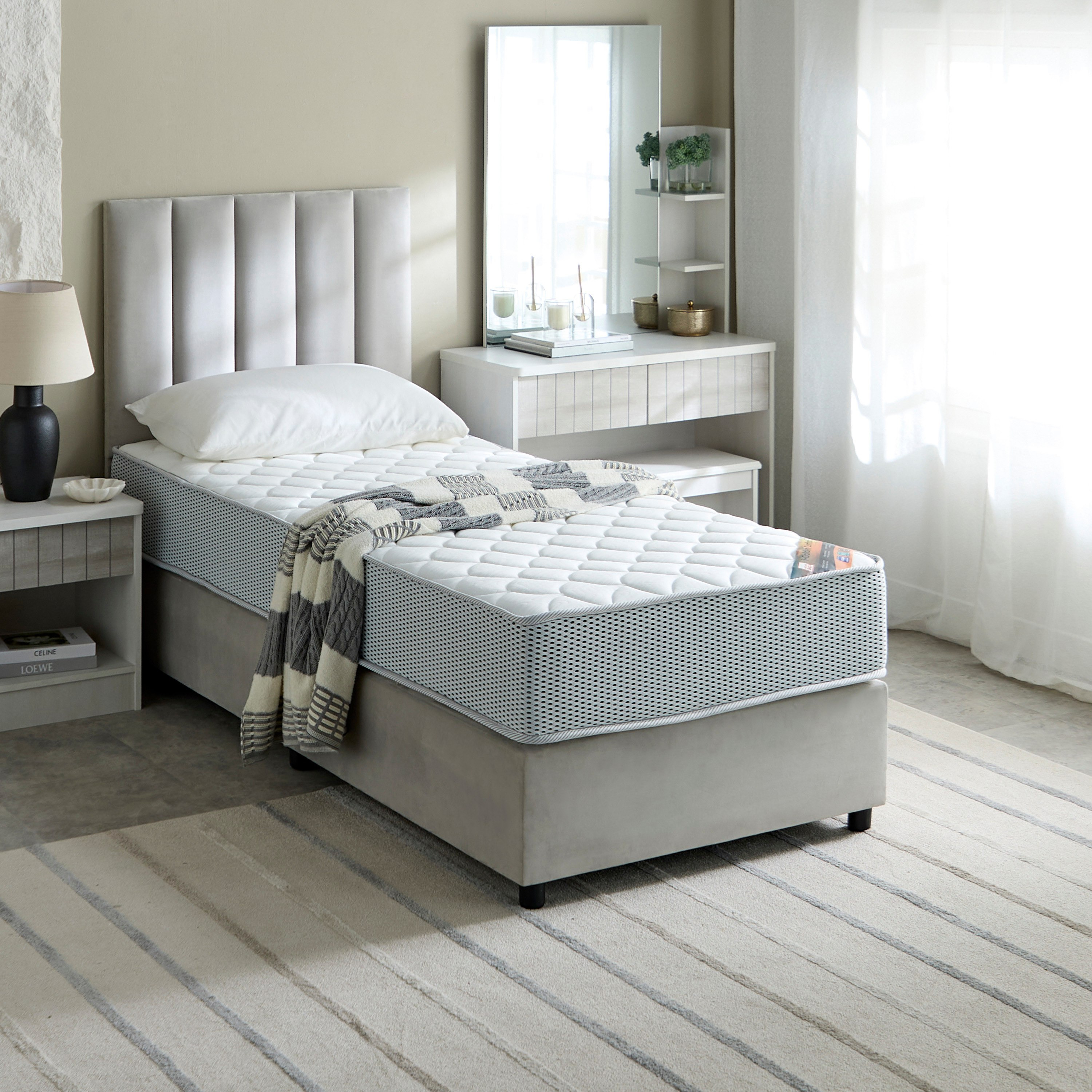 SleepNest iGolden Comfort Lux Medium Firm Pocket Spring Single Mattress - 90x200x25 cm-hbxfurniture-bedroom-mattresses-single-image-9