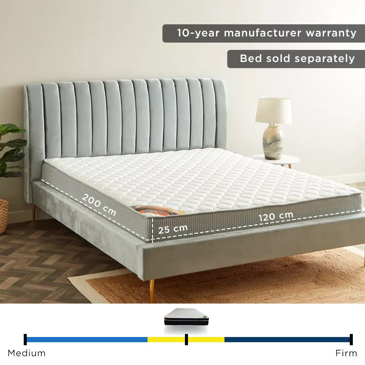SleepNest iGolden Comfort Lux Medium Firm Pocket Spring Twin Mattress - 120x200x25 cm-hbxfurniture-mattresses-twin-image-13
