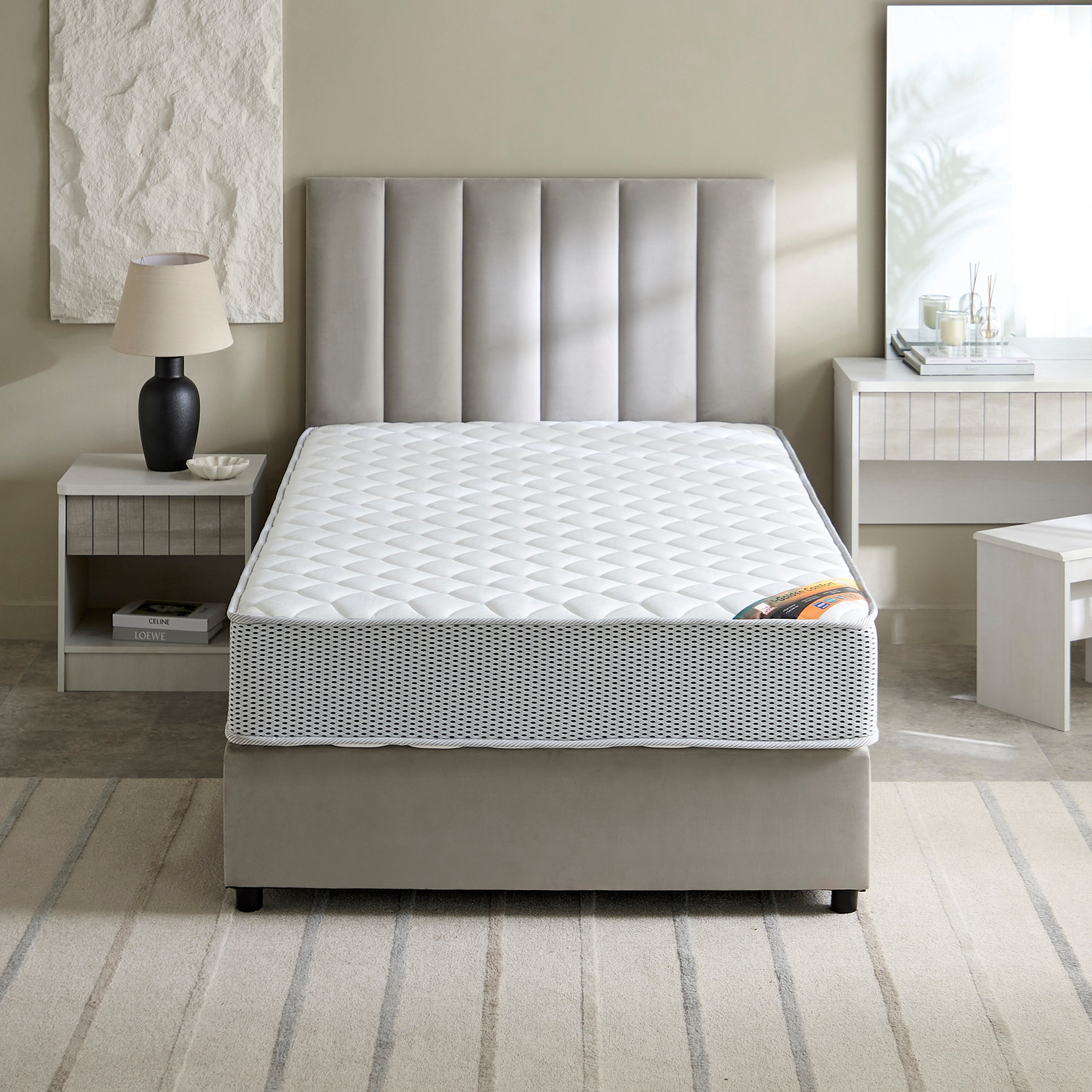 SleepNest iGolden Comfort Lux Medium Firm Pocket Spring Twin Mattress - 120x200x25 cm-hbxfurniture-mattresses-twin-image-3