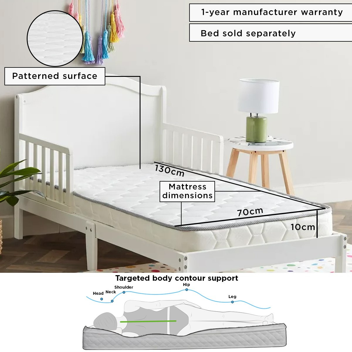 مرتبة إسفنج من آي تودلر - 70x130x10 سم-hbxfurniture-mattresses-toddler-image-5