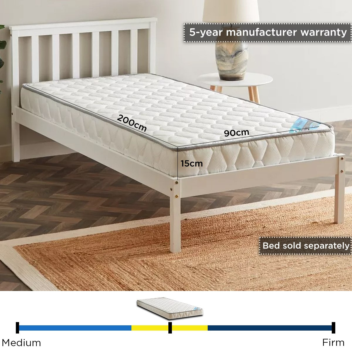 i-Aroma Single Foam Mattress - 90x200x15 cm-hbxfurniture-bedroom-mattresses-single-image-10