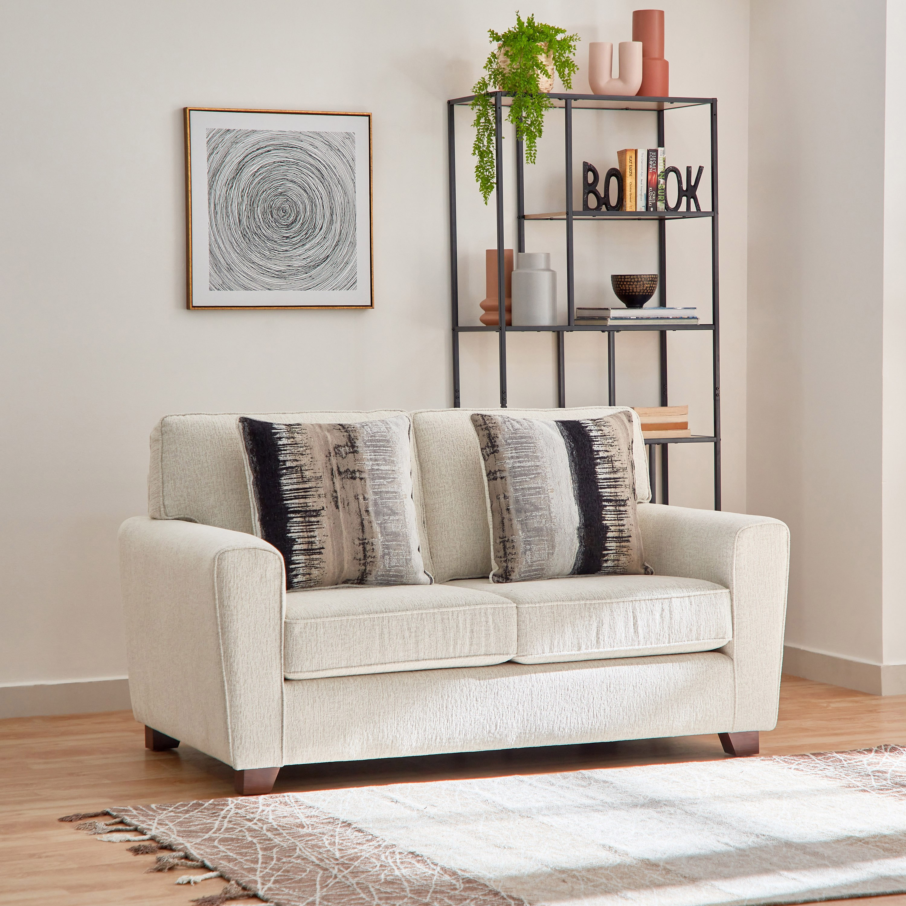 Vegas 2-Seater Fabric Sofa with 2 Cushions-hbxlivingroom-sofasandarmchairs-sofas-image-1