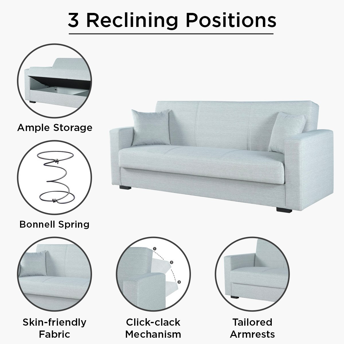 كنبة سرير كبيرة 3 مقاعد مع مساحة تخزين و2 وسادة من مينسك-hbxfurniture-sofasandarmchairs-sofabeds-image-3