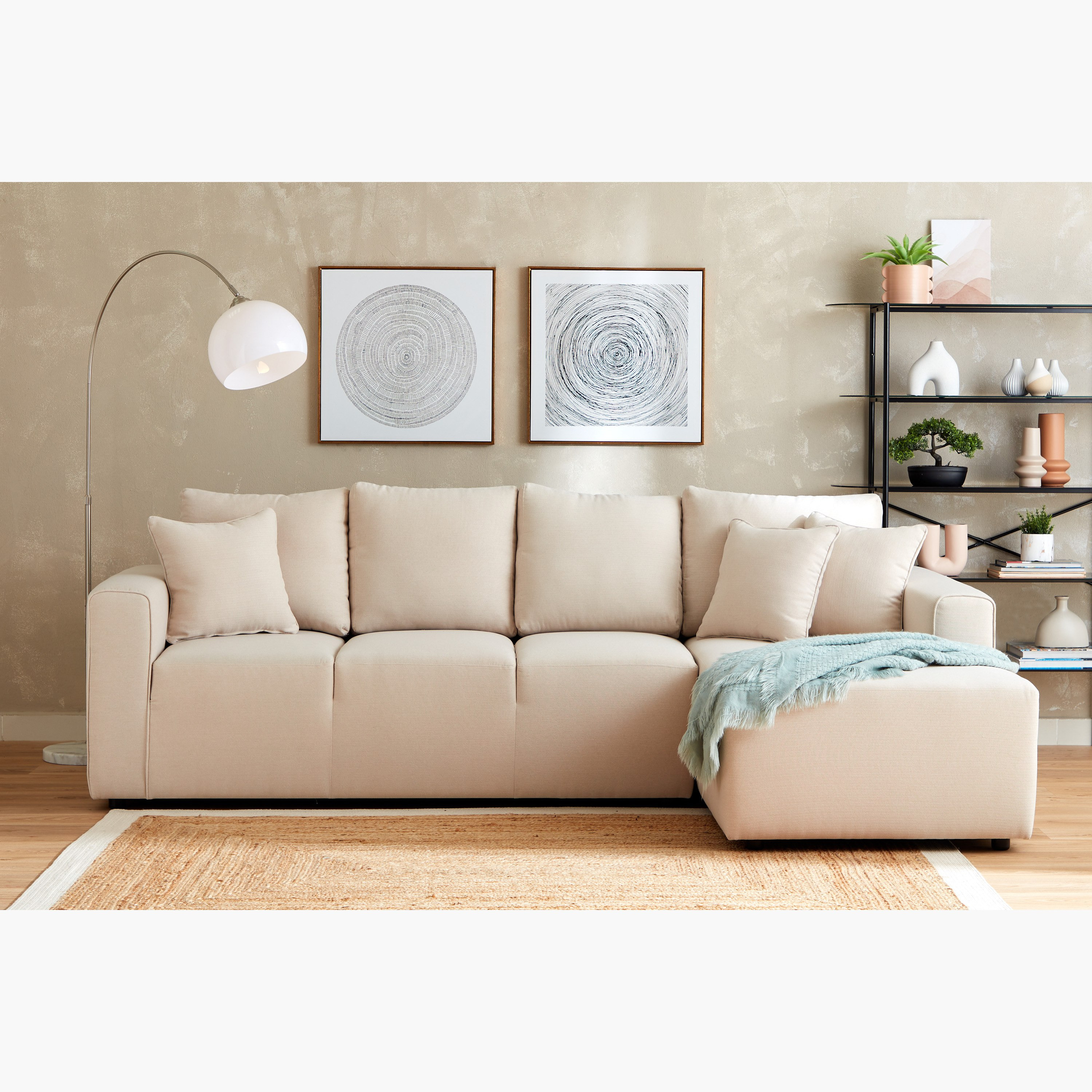 Sedona 4-Seater Fabric Right Corner Sofa with 3 Cushions-hbxlivingroom-sofasandarmchairs-cornersofas-image-8