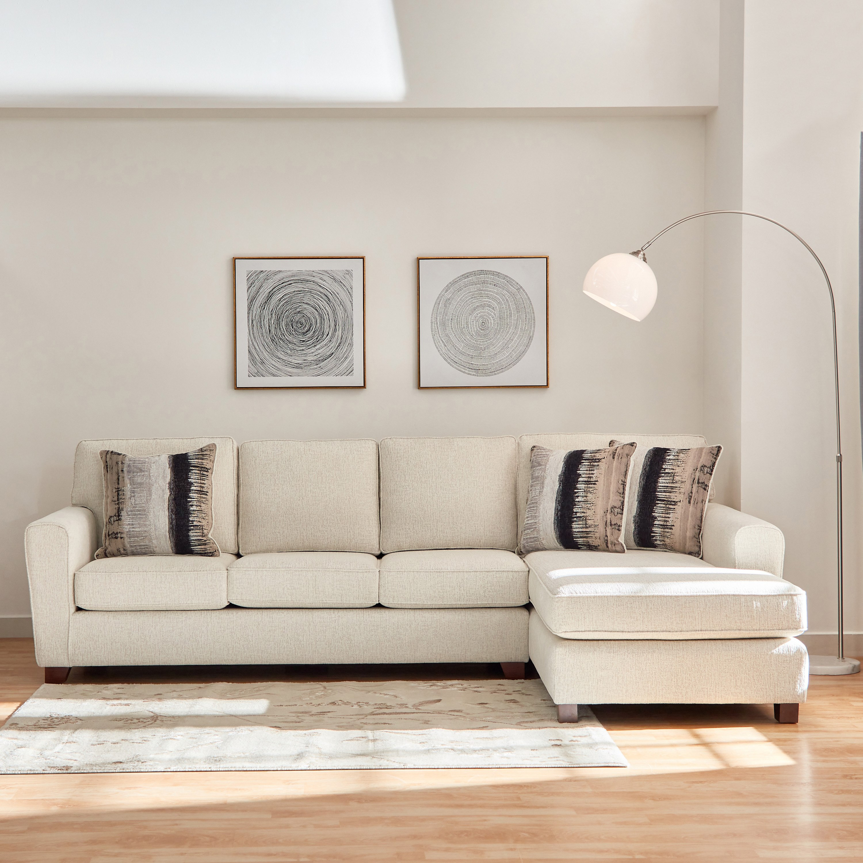 كنبة ركنية يمين قماش 4 مقاعد مع 3 وسائد من فيجاس-hbxlivingroom-sofasandarmchairs-cornersofas-image-2