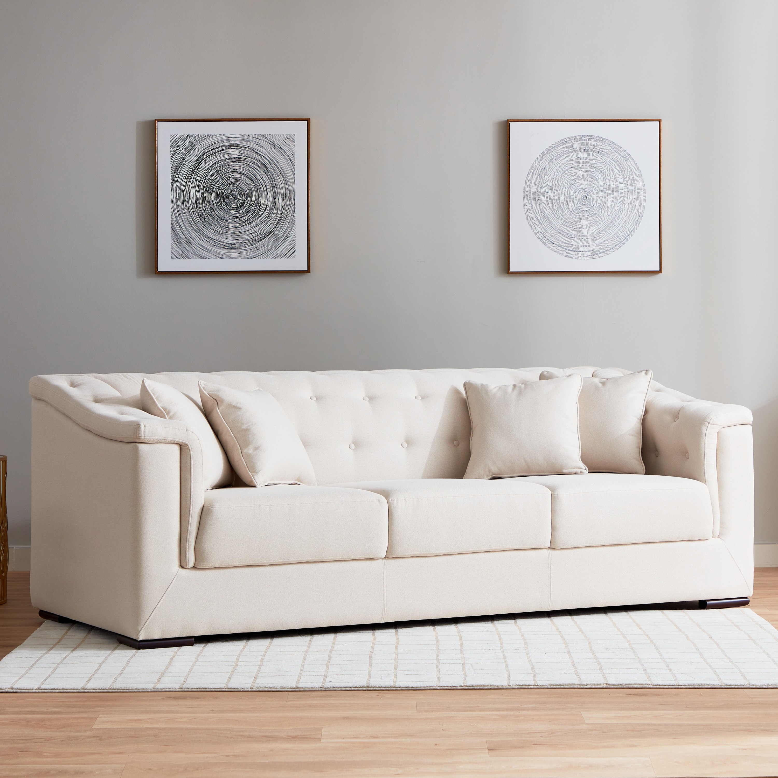 كنبة قماش 3 مقاعد مع 4 وسائد من سندريلا-hbxlivingroom-sofasandarmchairs-sofas-image-2