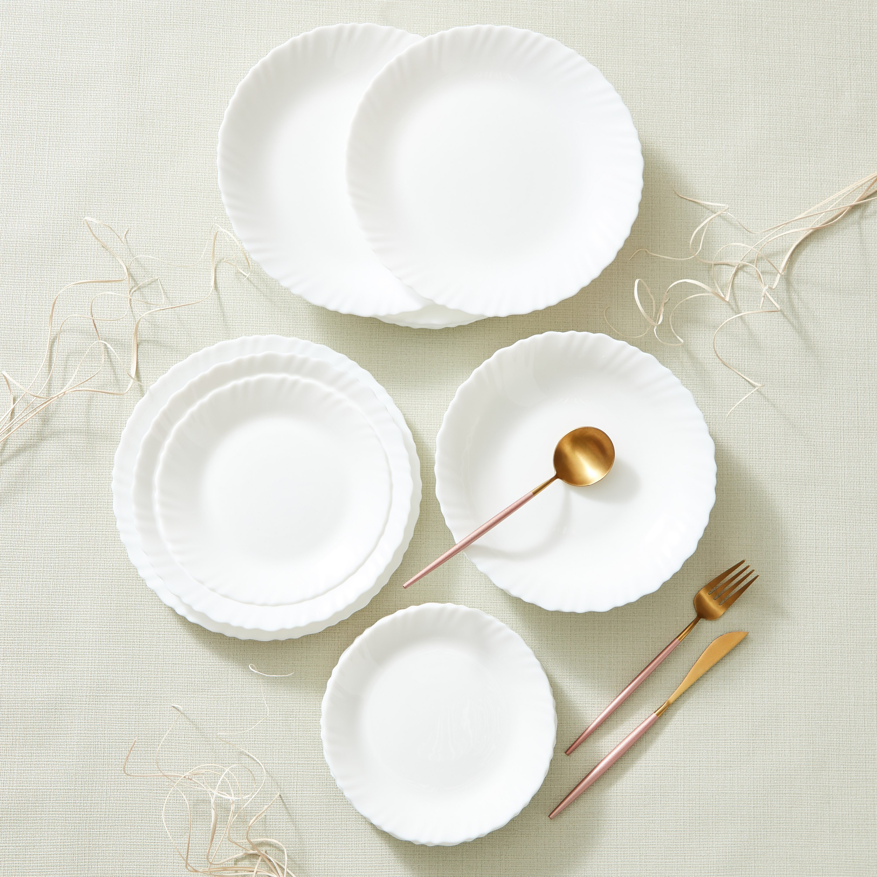طقم عشاء 18 قطعة فيستون وايت أوبال وير - لومينارك-hbxhomeware-hbxkitchen-image-1
