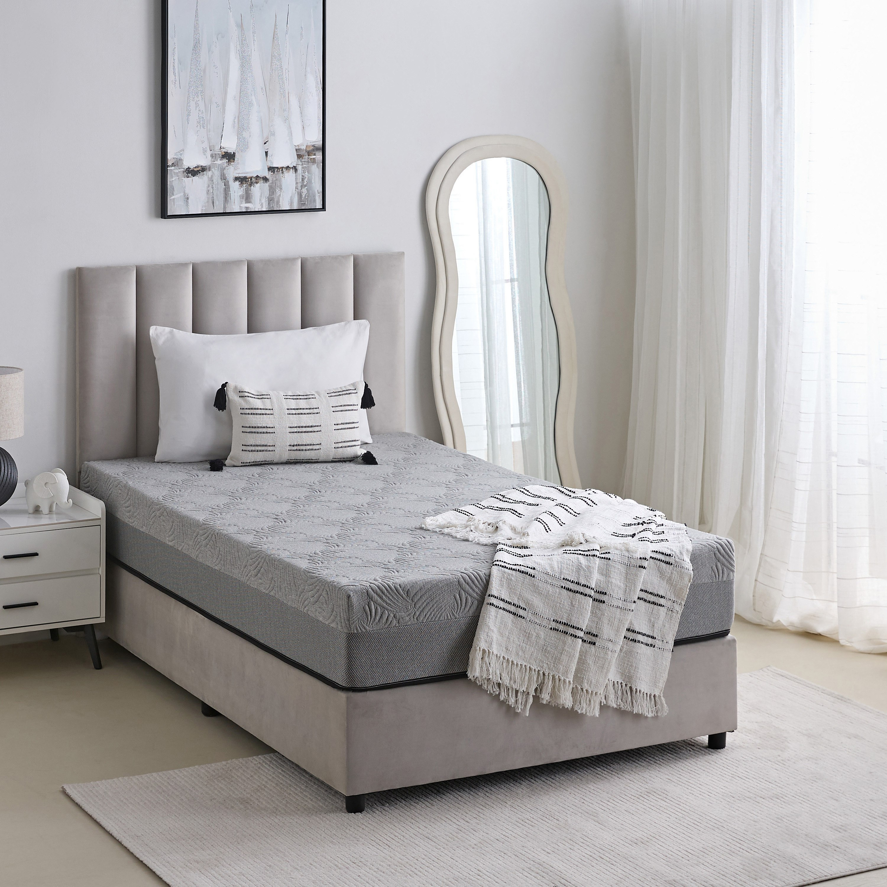 مرتبة فيسكو كوين متوسطة الصلابة مشبعة بالجل من سليب لوكس آي جراند - 150x200x25 سم-hbxbedroom-mattresses-queen-image-9